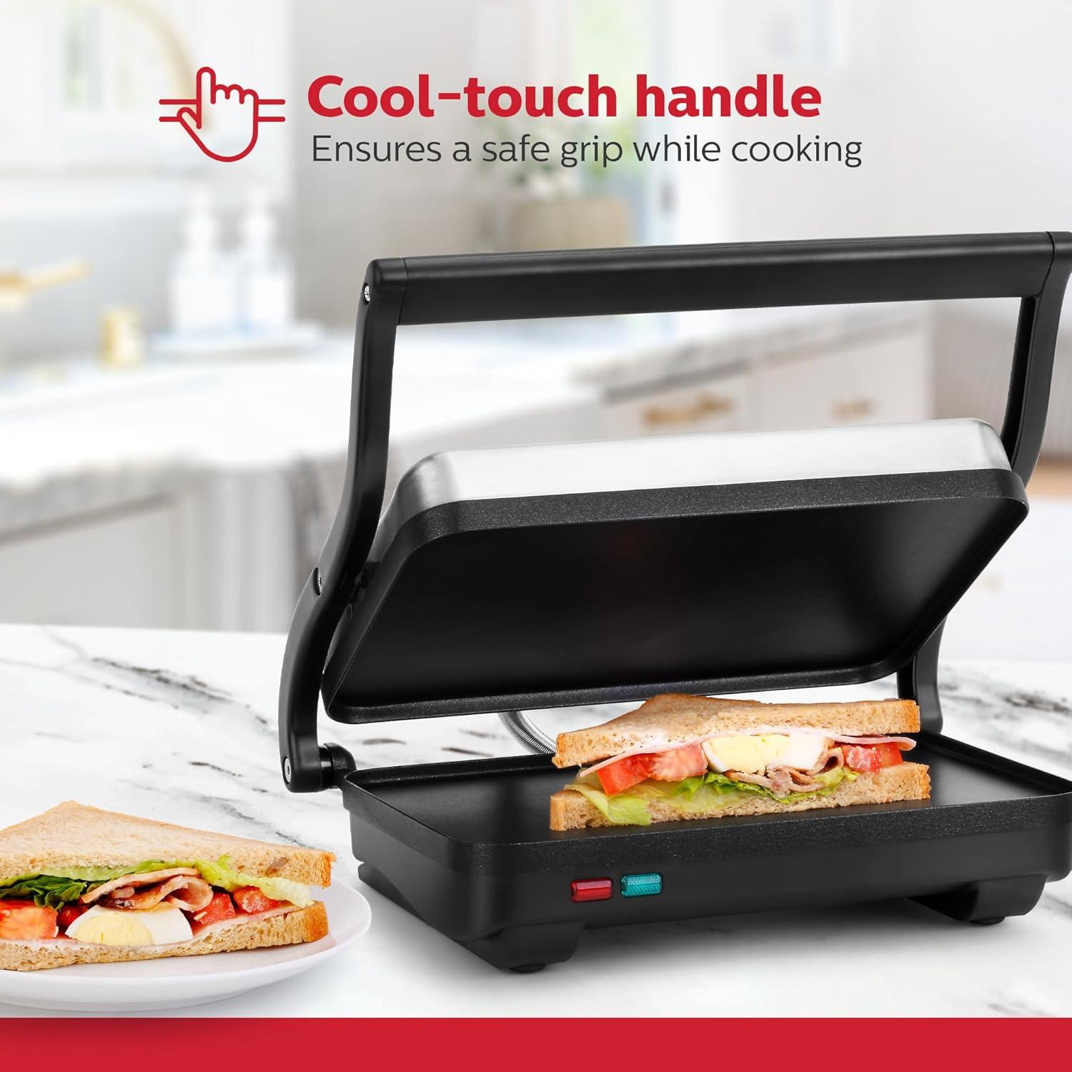 Plancha Eléctrica Holstein Housewares para Sándwiches 31.4x15.2cm