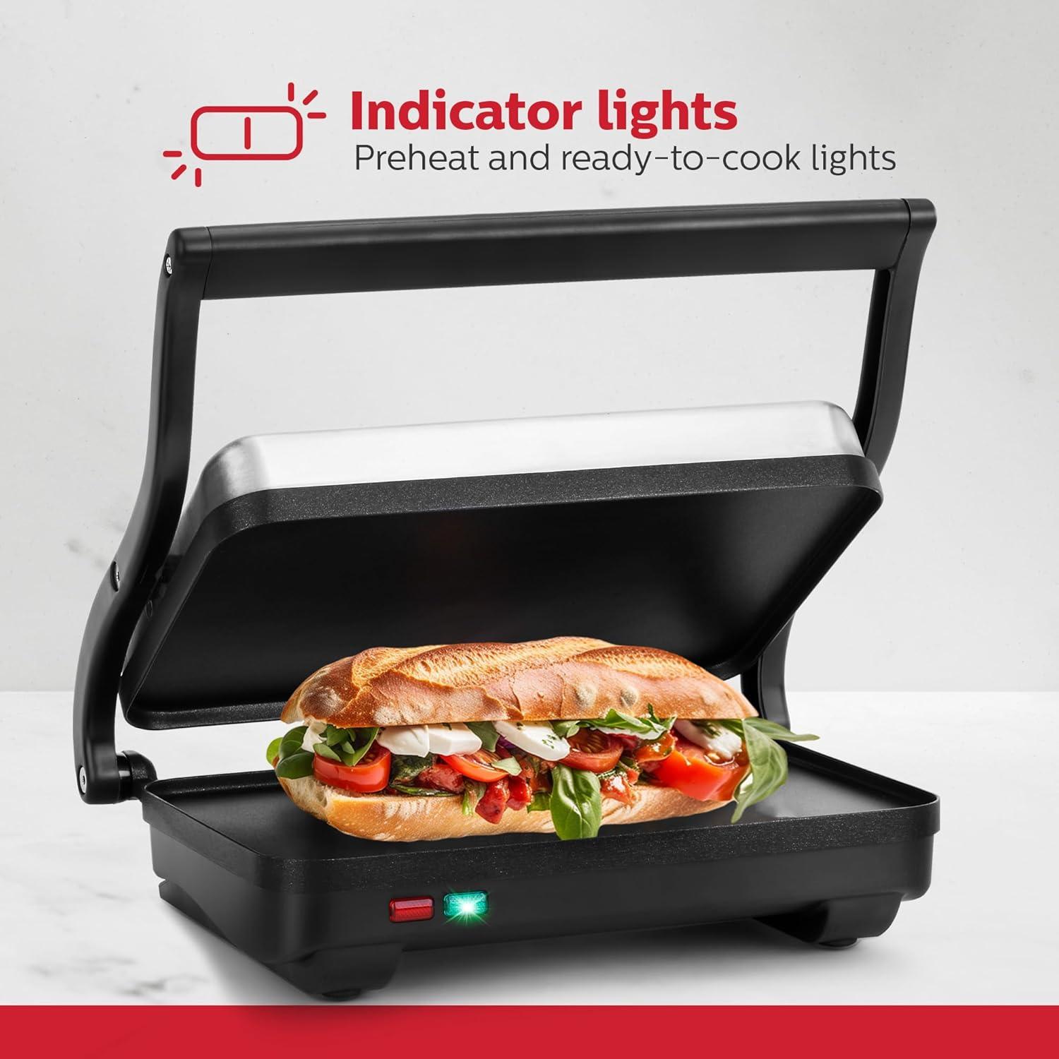 Plancha Eléctrica Holstein Housewares para Sándwiches 31.4x15.2cm