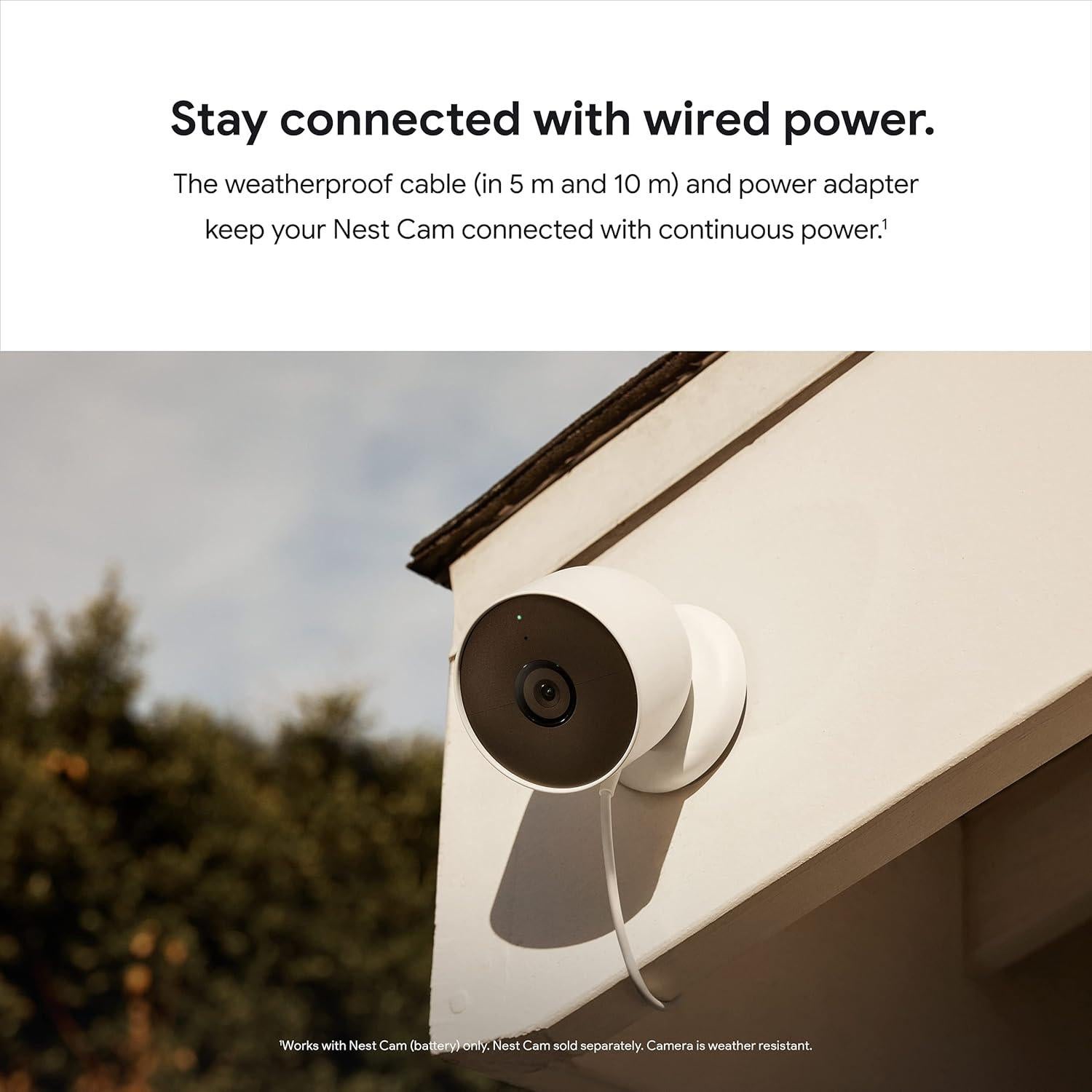 Cable a Prueba de Clima Google para Nest Cam Batería 5m