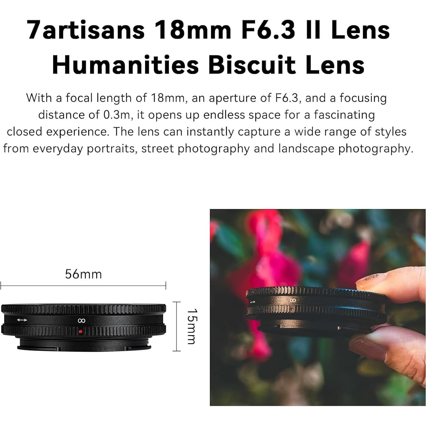 Lente 7artisans 18mm F6.3 II para cámaras Sony E APS-C