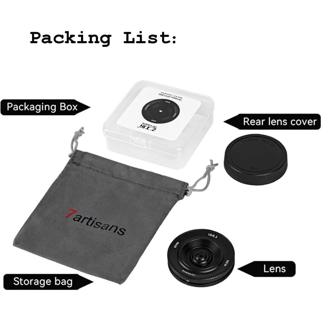 Lente 7artisans 18mm F6.3 II para cámaras Sony E APS-C