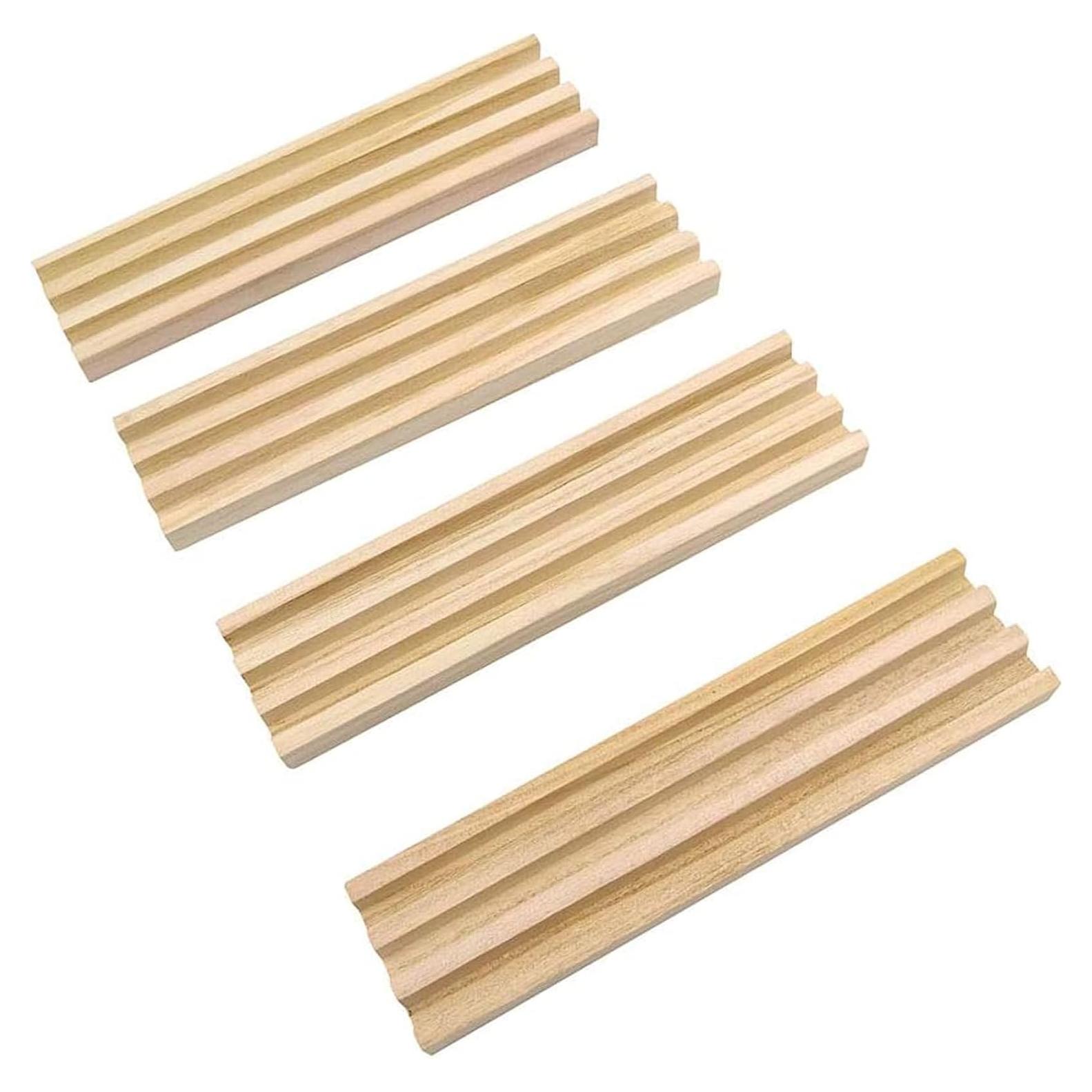 Soporte para Fichas de Dominó Yuanhe - Juego de 4 Madera 25x6x1.8cm