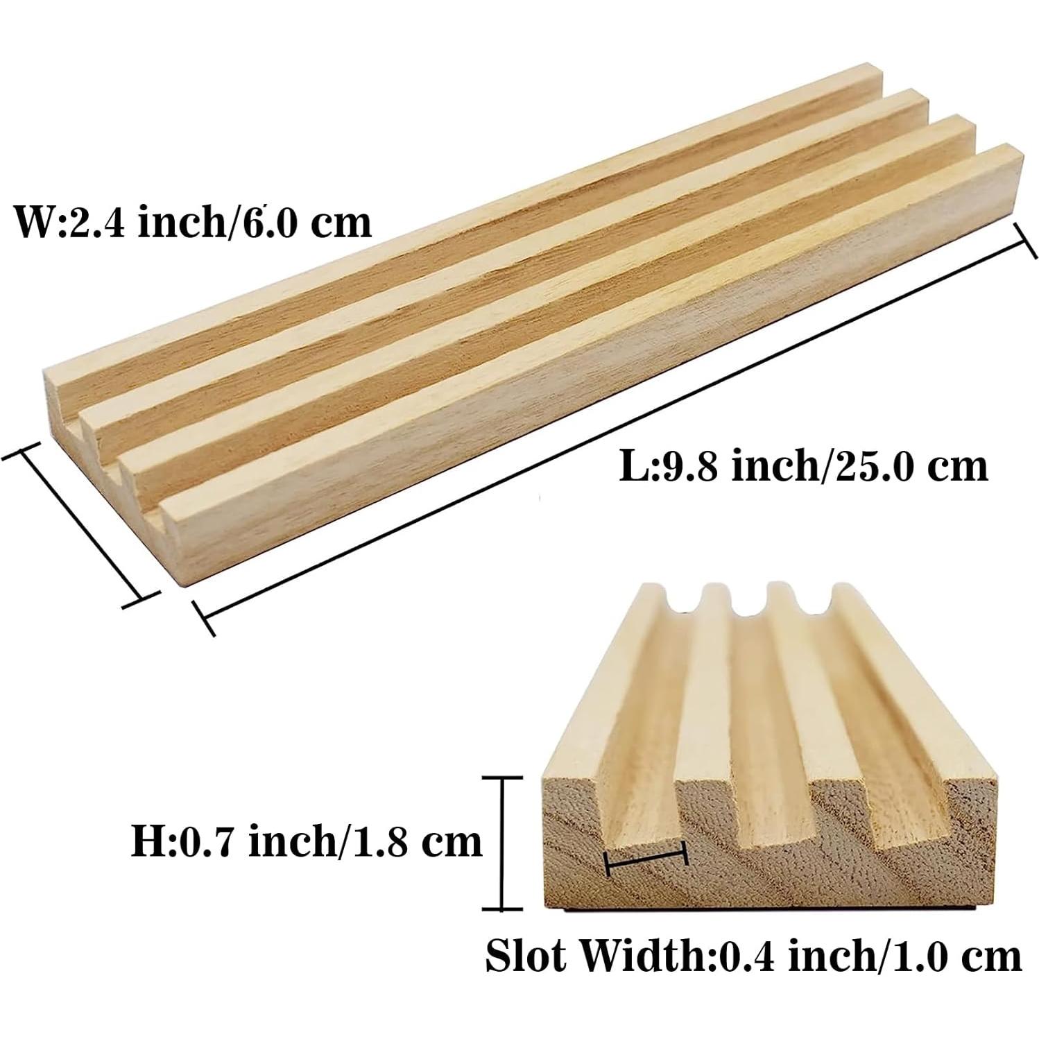 Soporte para Fichas de Dominó Yuanhe - Juego de 4 Madera 25x6x1.8cm