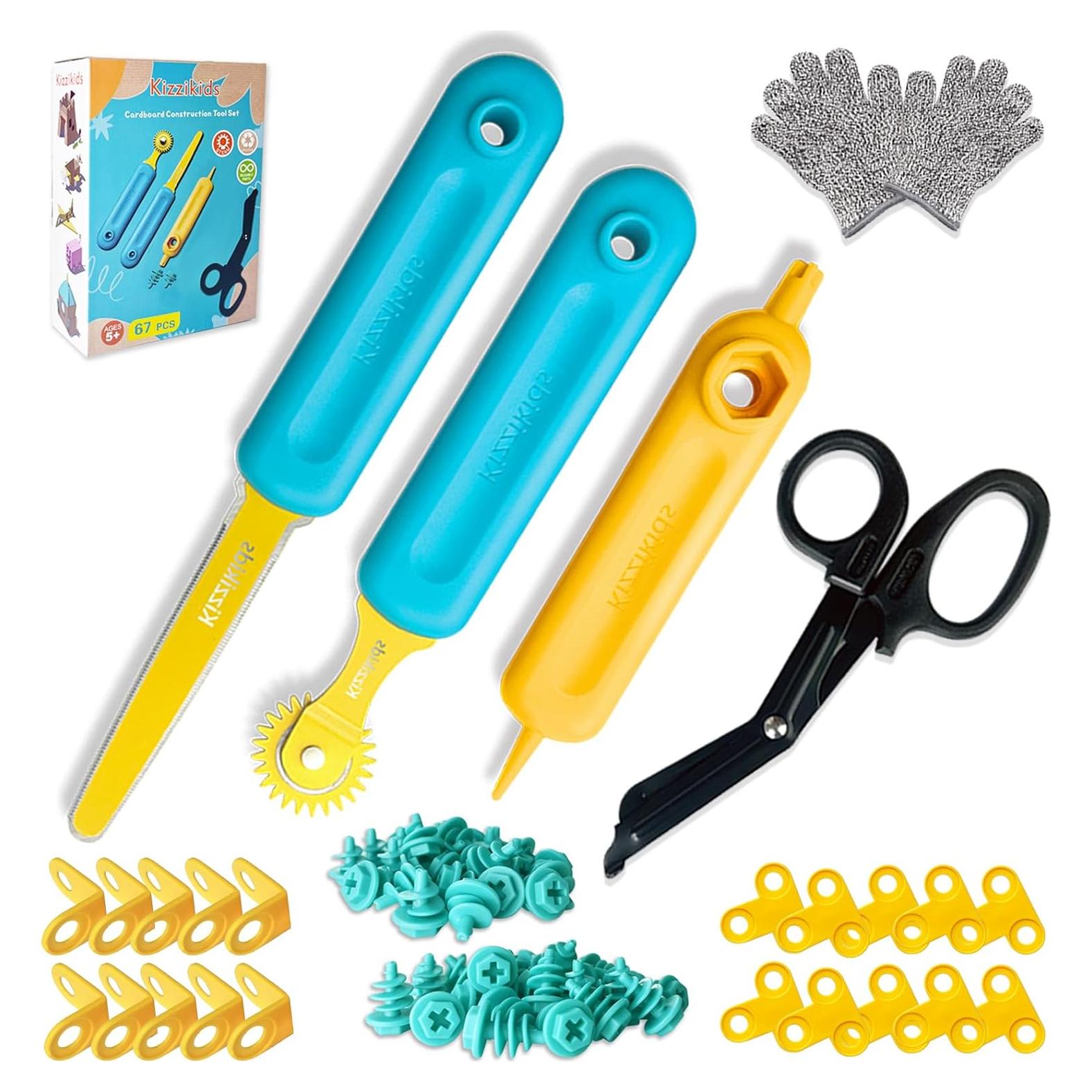 Kit de Herramientas de Cartón Kizzikids 87 PZS para Niños 5+