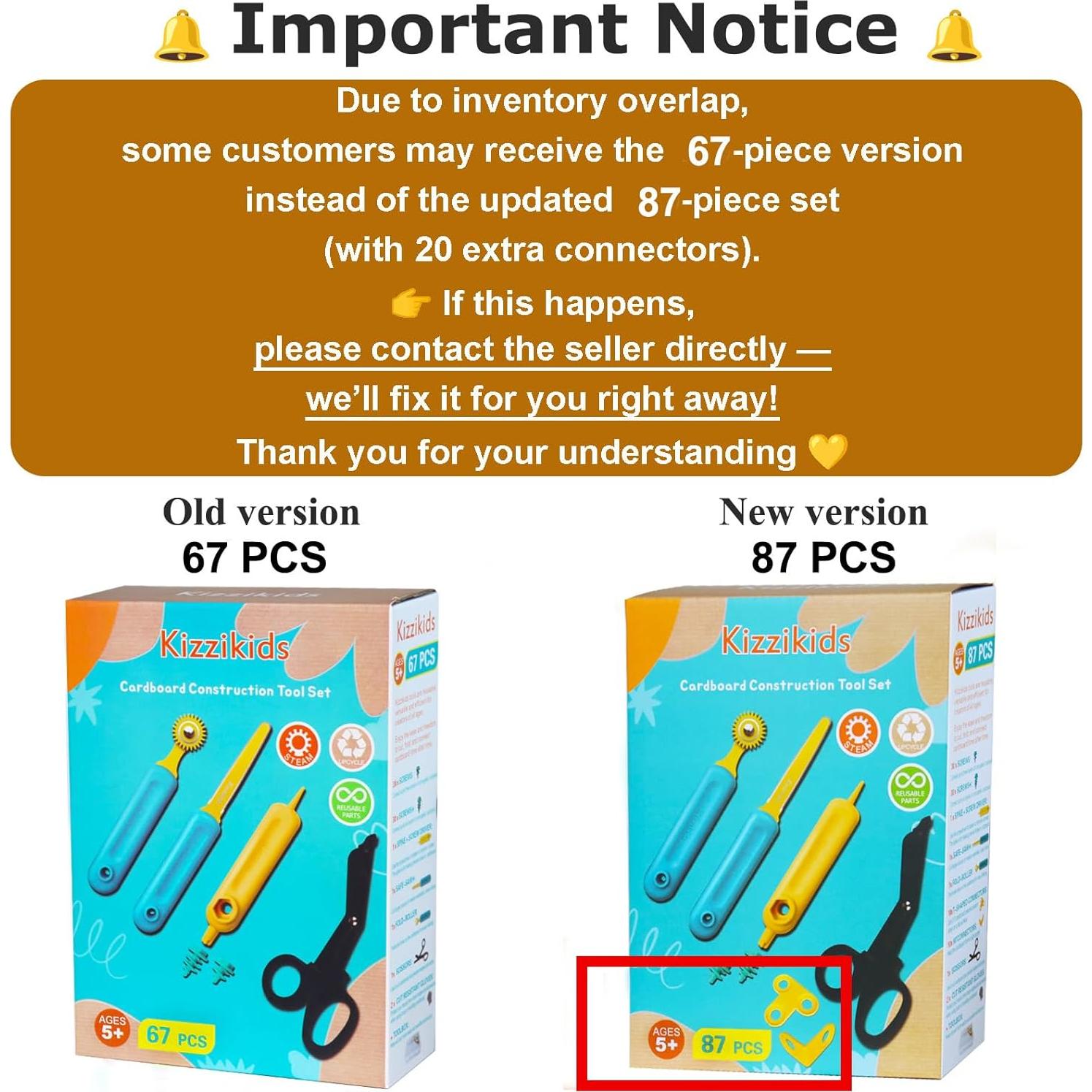 Kit de Herramientas de Cartón Kizzikids 87 PZS para Niños 5+