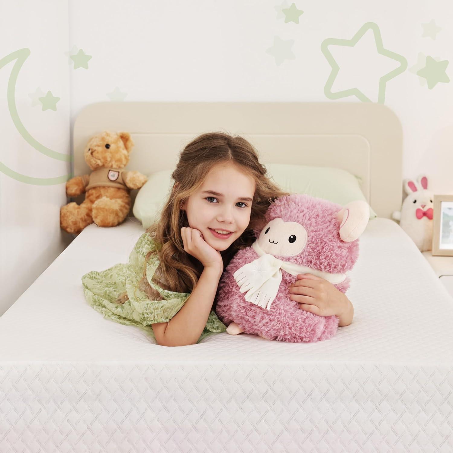 Colchón Twin EGOHOME 5 Pulgadas Espuma con Memoria Gel Verde