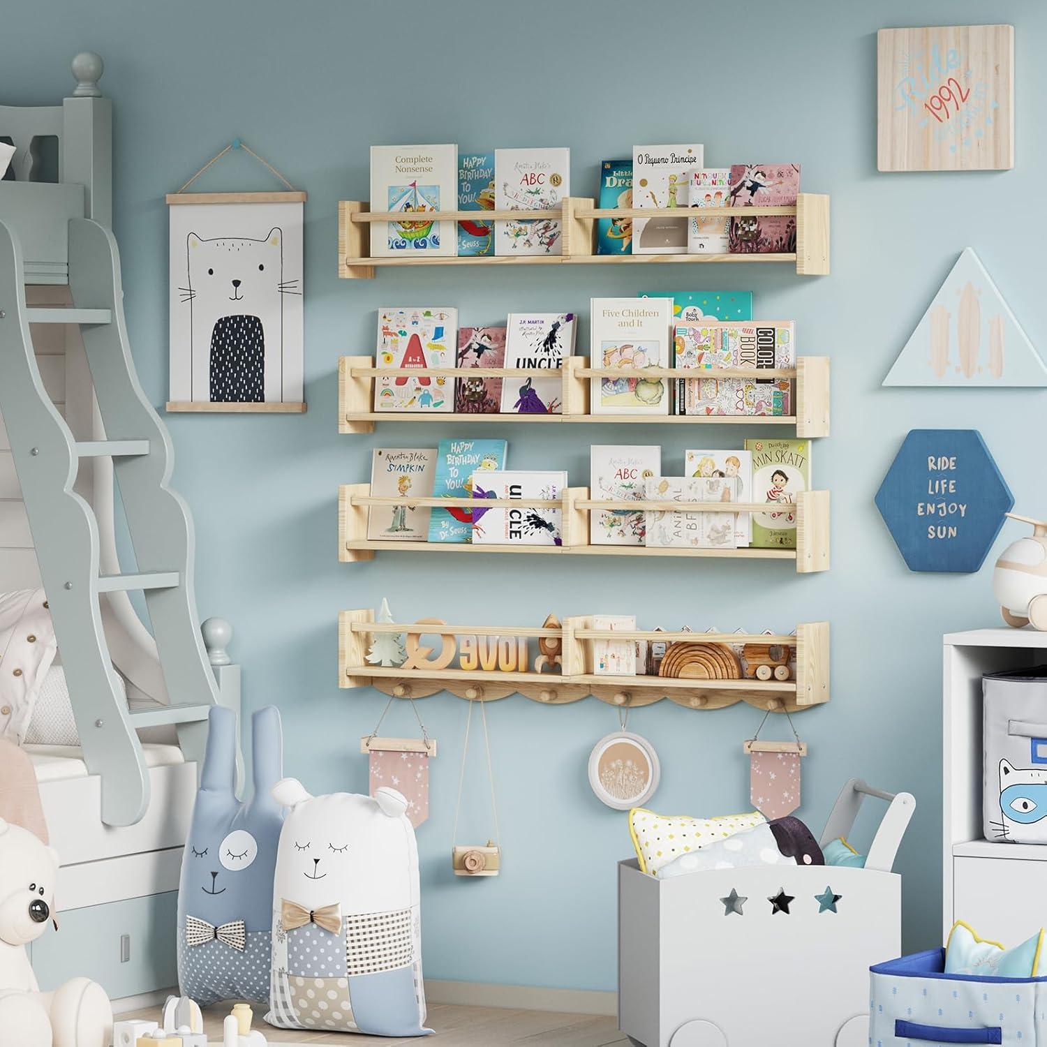 Estantería Flotante para Niños Dixryaus 86x10x12.7cm Madera