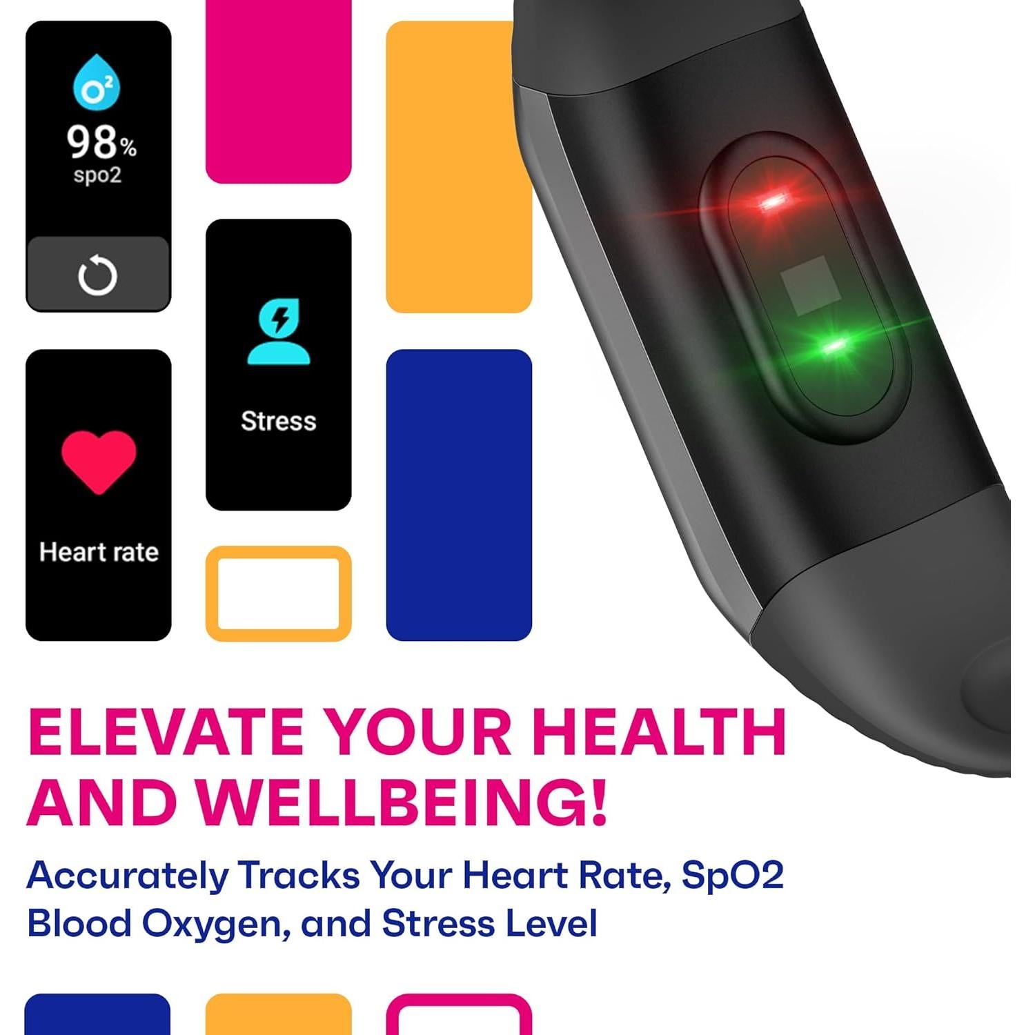 Reloj Inteligente OCTANDRA Active 2 Monitor de Salud Rosa