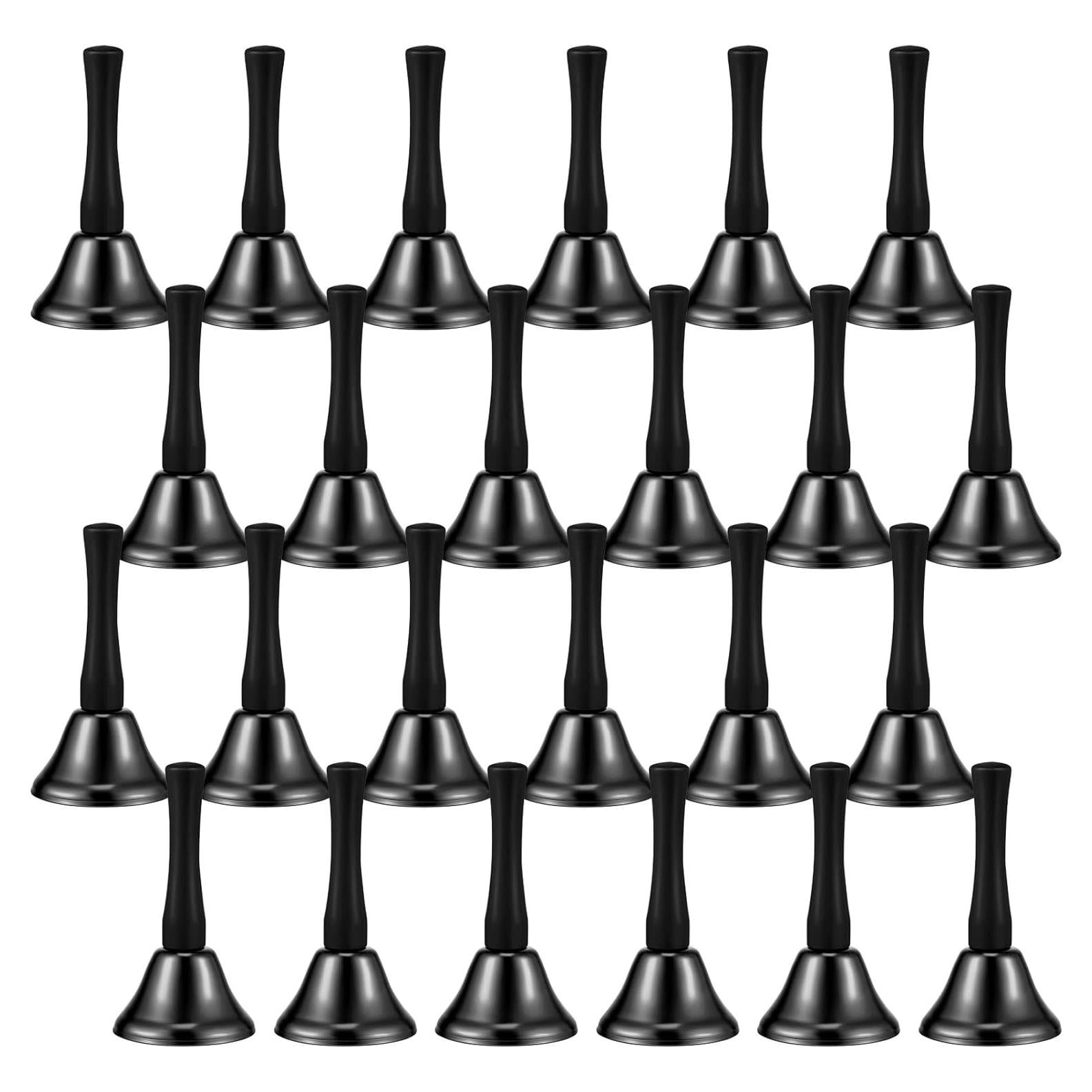 Campanas de Mano Boao 24 Piezas Metal Negro con Mango de Madera