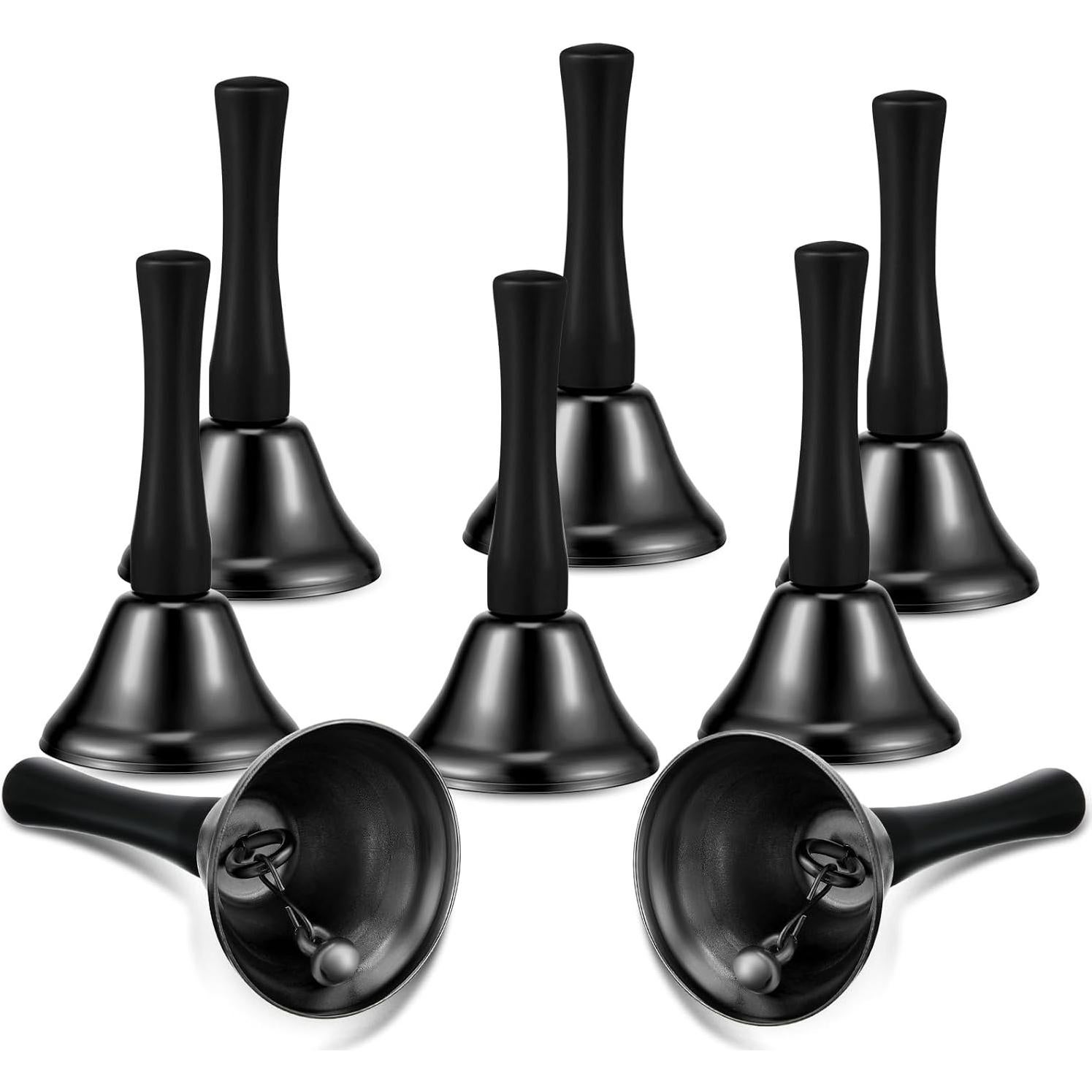 Campanas de Mano Boao 24 Piezas Metal Negro con Mango de Madera