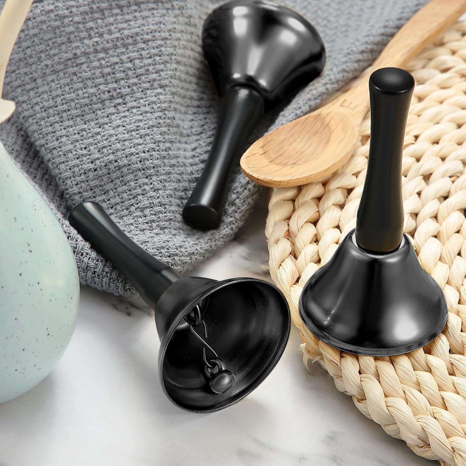 Campanas de Mano Boao 24 Piezas Metal Negro con Mango de Madera
