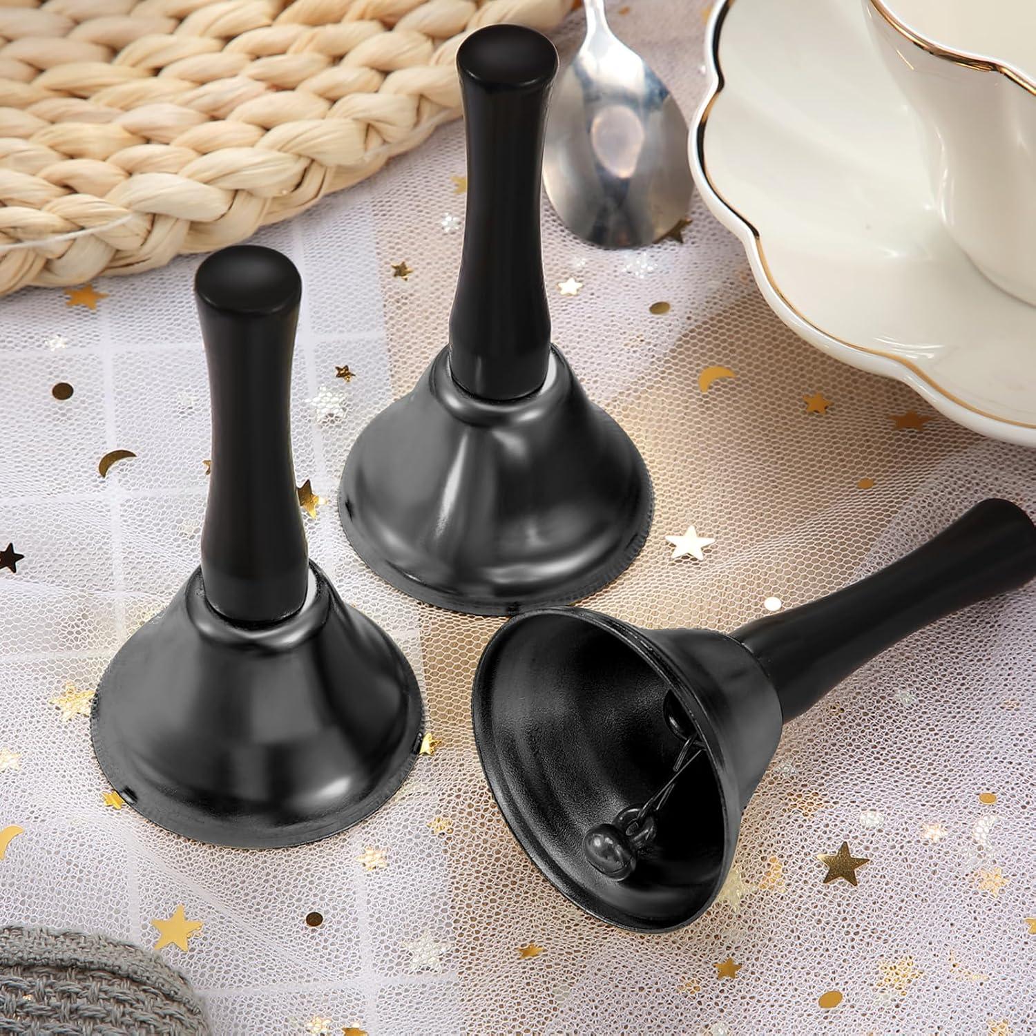 Campanas de Mano Boao 24 Piezas Metal Negro con Mango de Madera