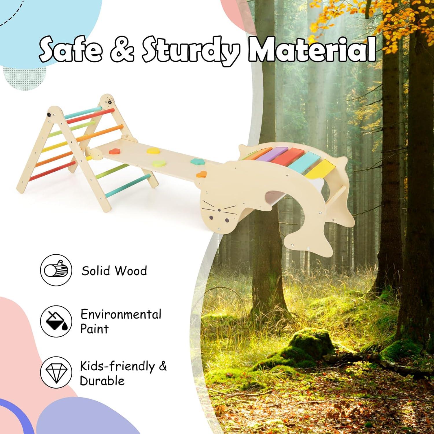 Conjunto de Escalada Pikler Olakids 7 en 1 Madera Montessori