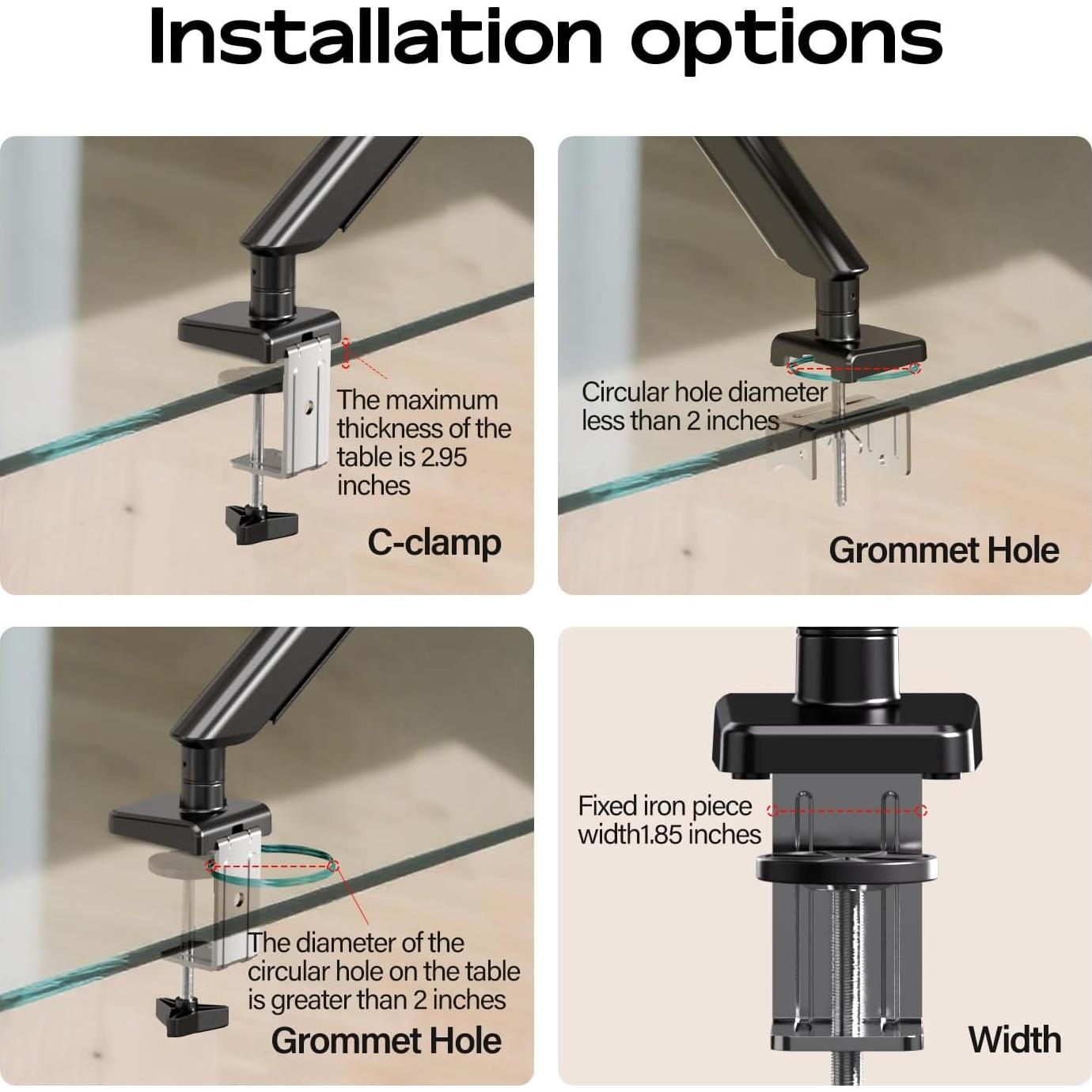 Soporte de Monitor Fulkun Negro 17-32" Articulado VESA 75x75/100x100