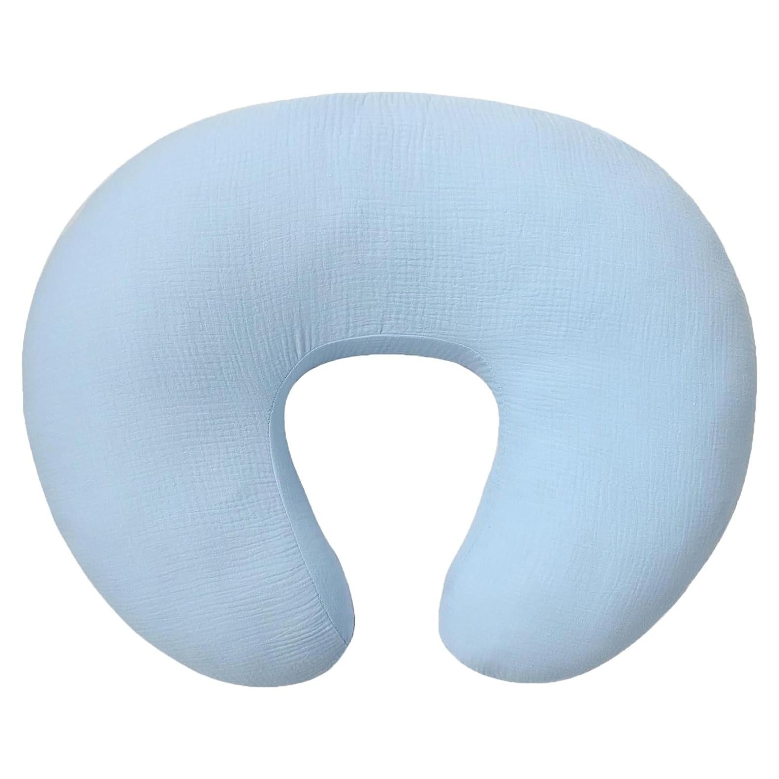 Funda de Almohada de Lactancia Owlowla Muslin Algodón Azul Bebé