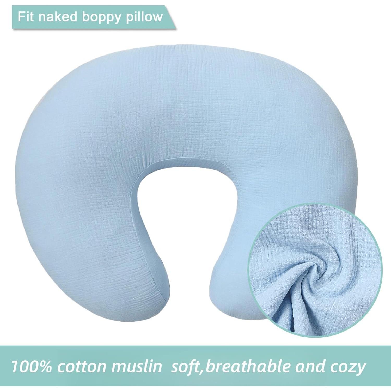 Funda de Almohada de Lactancia Owlowla Muslin Algodón Azul Bebé