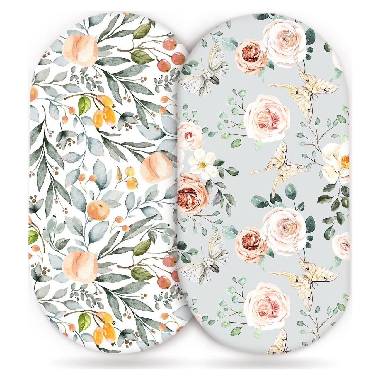 Juego de Sábanas Ajustadas para Cuna GRSSDER 2 Piezas Floral