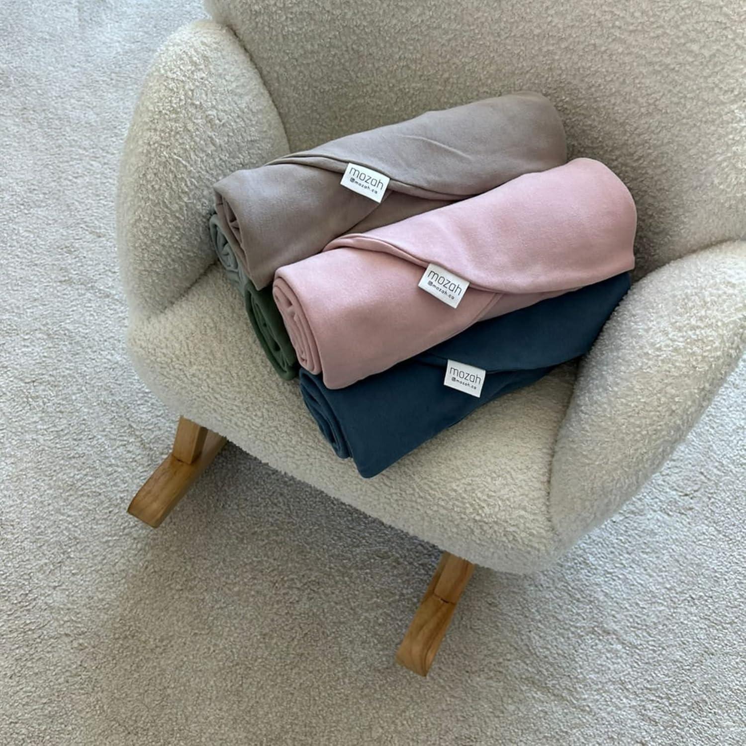 Cubierta para Lounger Bebé MOZAH - Algodón Orgánico Gris 78x60cm