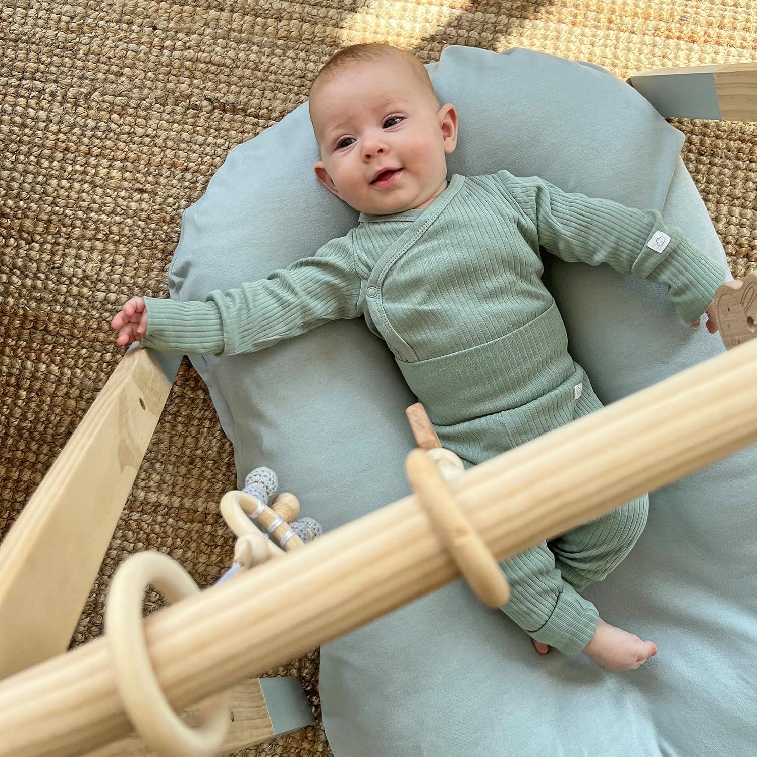 Cubierta para Lounger Bebé MOZAH - Algodón Orgánico Gris 78x60cm