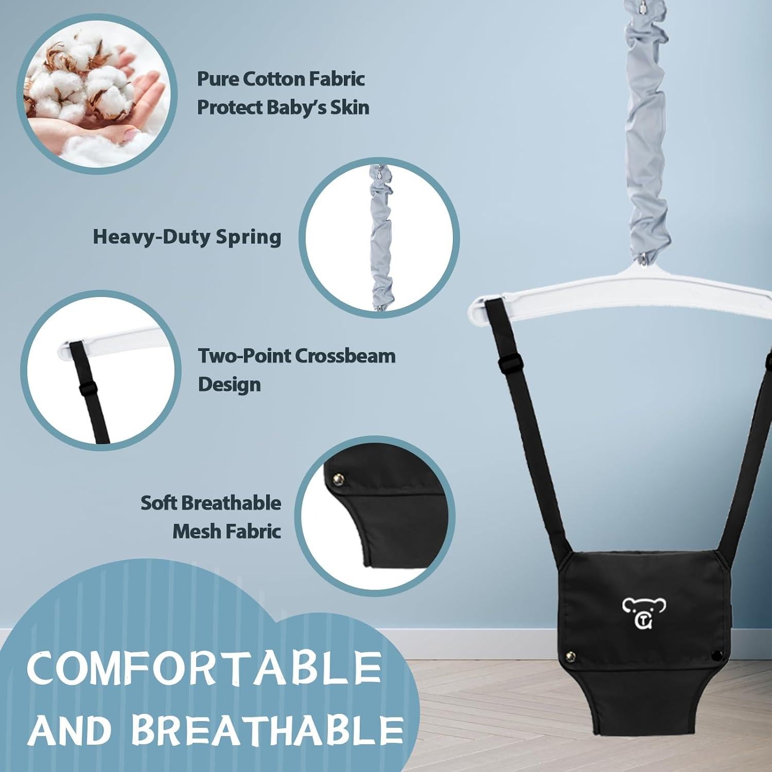 Saltador para Bebés G TALECO Jumper 1.68m Negro con Alfombra