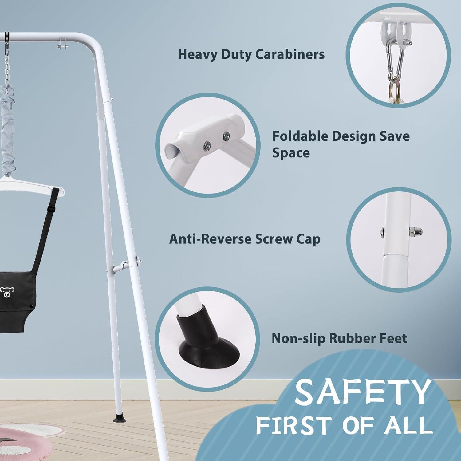 Saltador para Bebés G TALECO Jumper 1.68m Negro con Alfombra