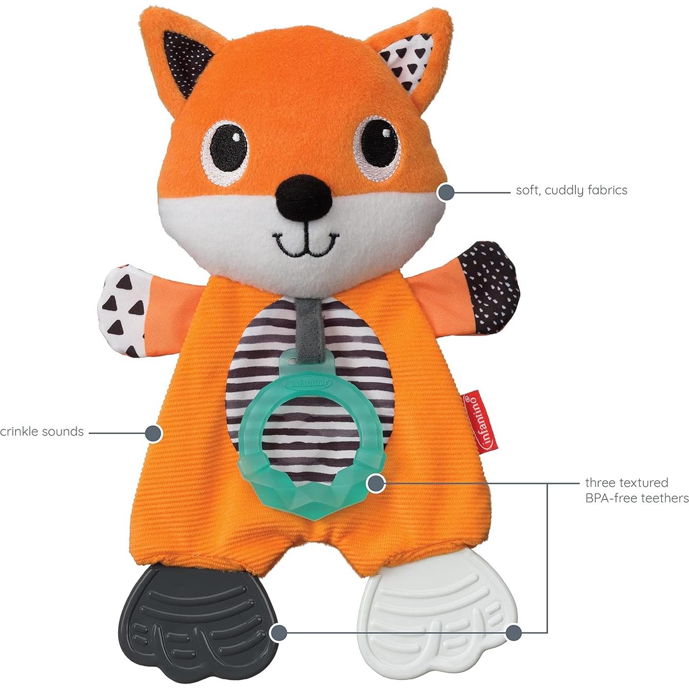 Mordedor Zorro Infantino 1 Cuenta Texturizado Libre BPA