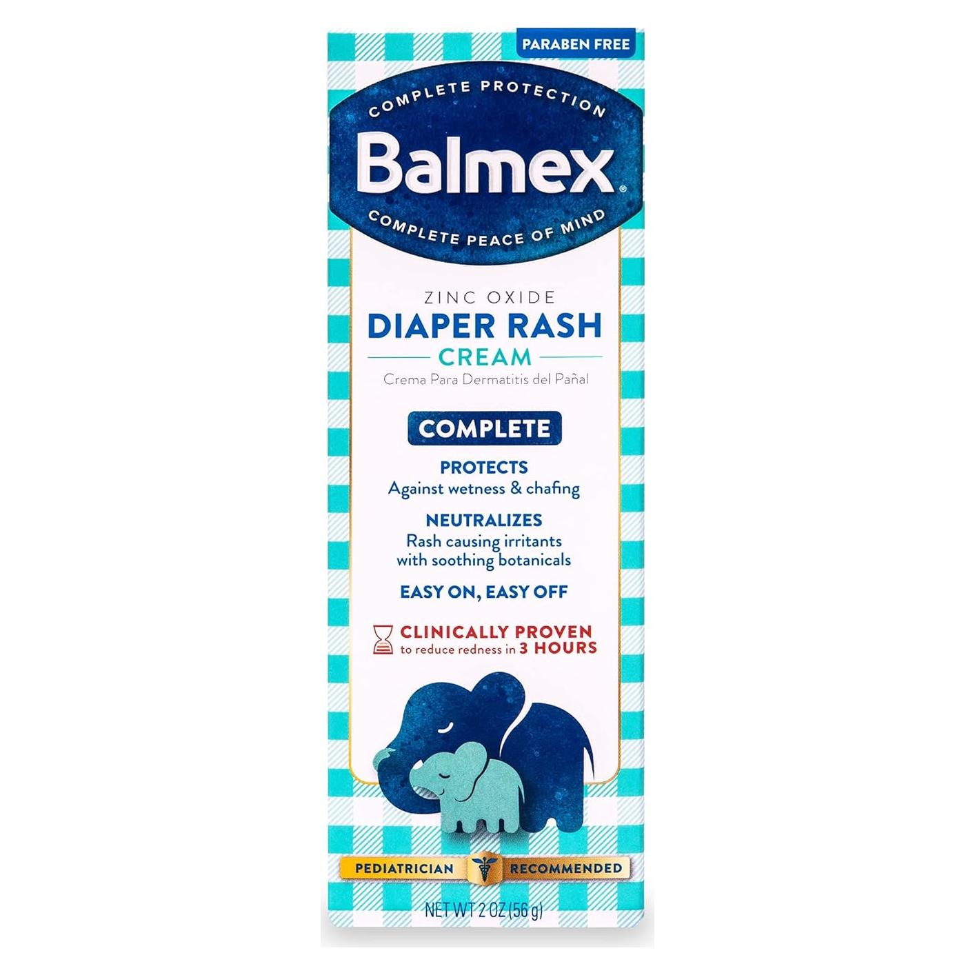 Crema para erupciones de pañal Balmex 56.7g con óxido de zinc