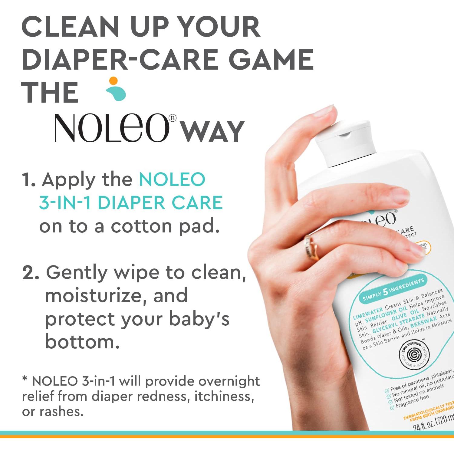 Crema para Bebé 3-en-1 NOLEO 680 g - Limpiador y Protector