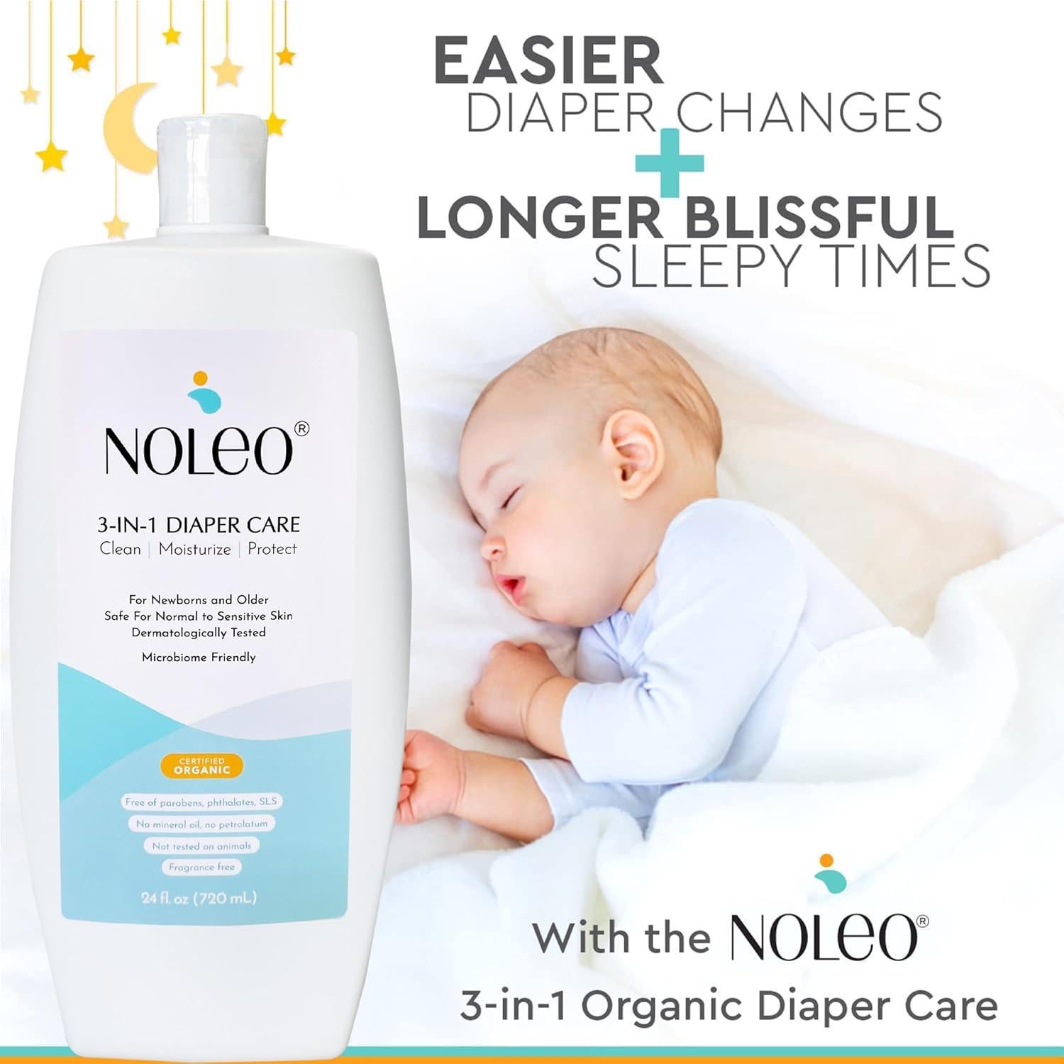 Crema para Bebé 3-en-1 NOLEO 680 g - Limpiador y Protector