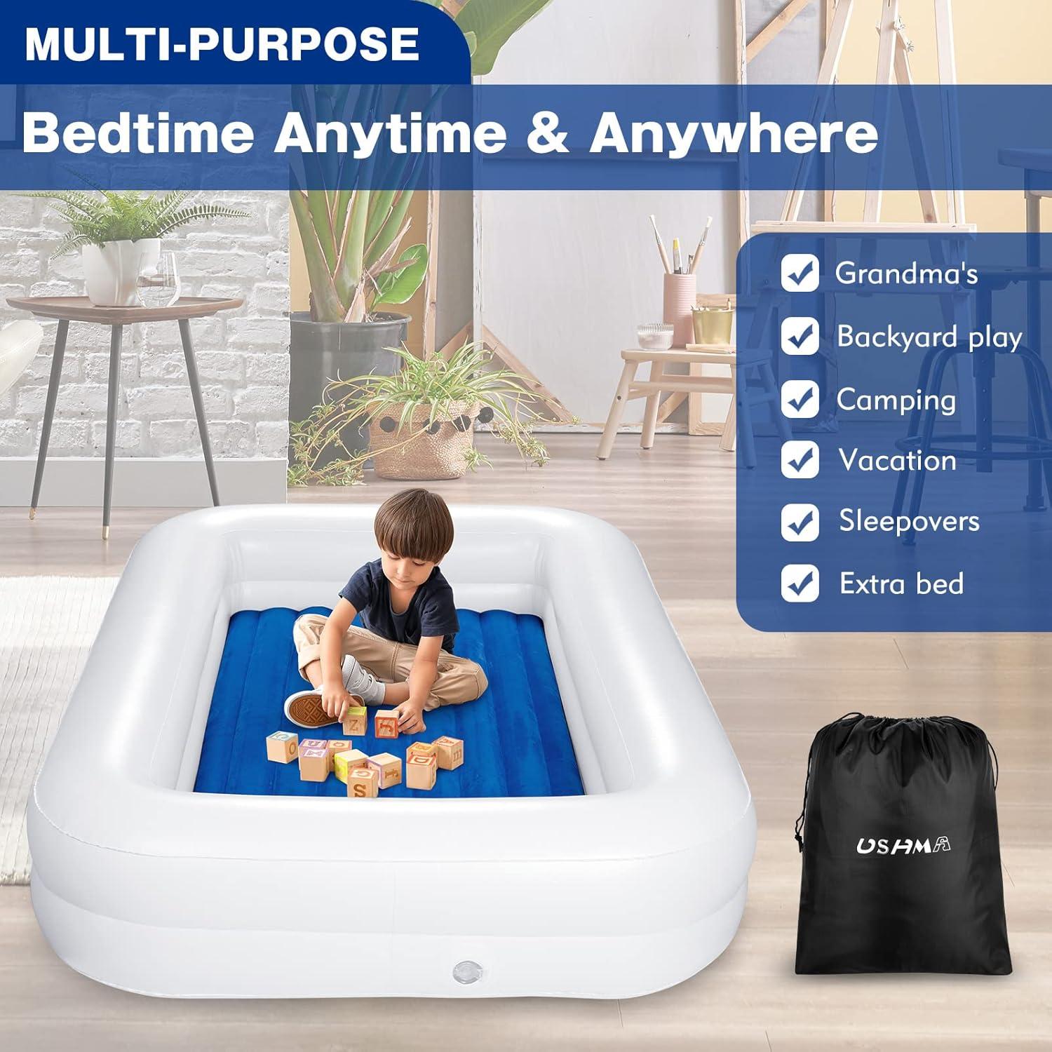 Cama de Viaje Inflable para Niños USHMA con Barandillas