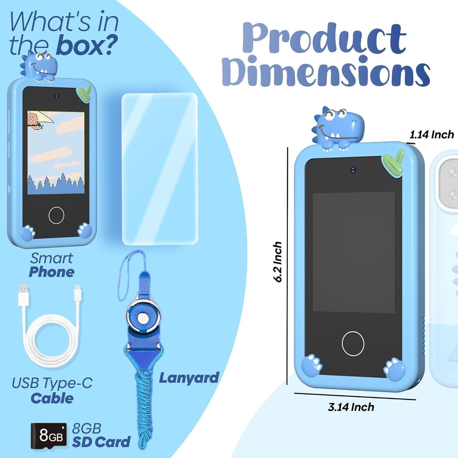 Teléfono Inteligente Selybria para Niños 3-9 Años - Pantalla 7.1cm