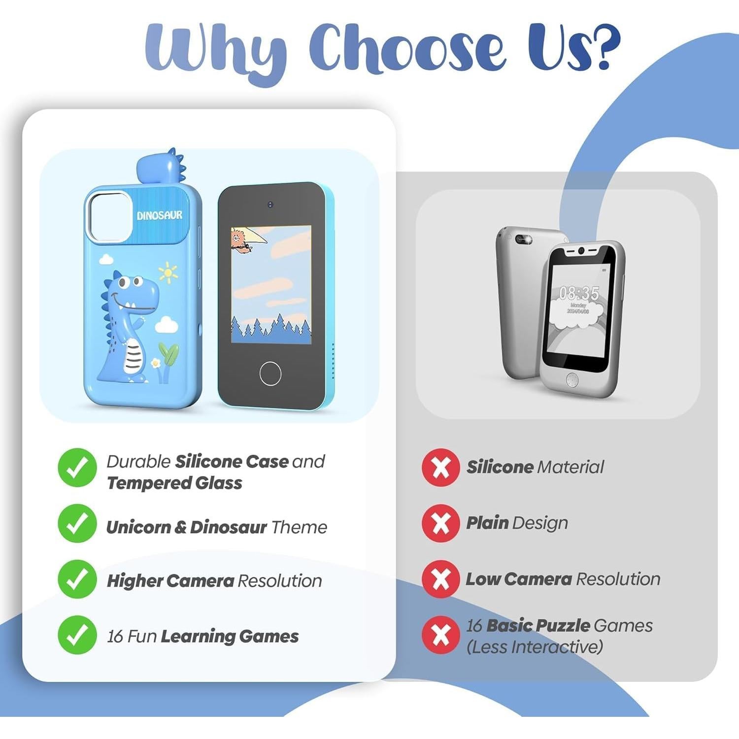 Teléfono Inteligente Selybria para Niños 3-9 Años - Pantalla 7.1cm