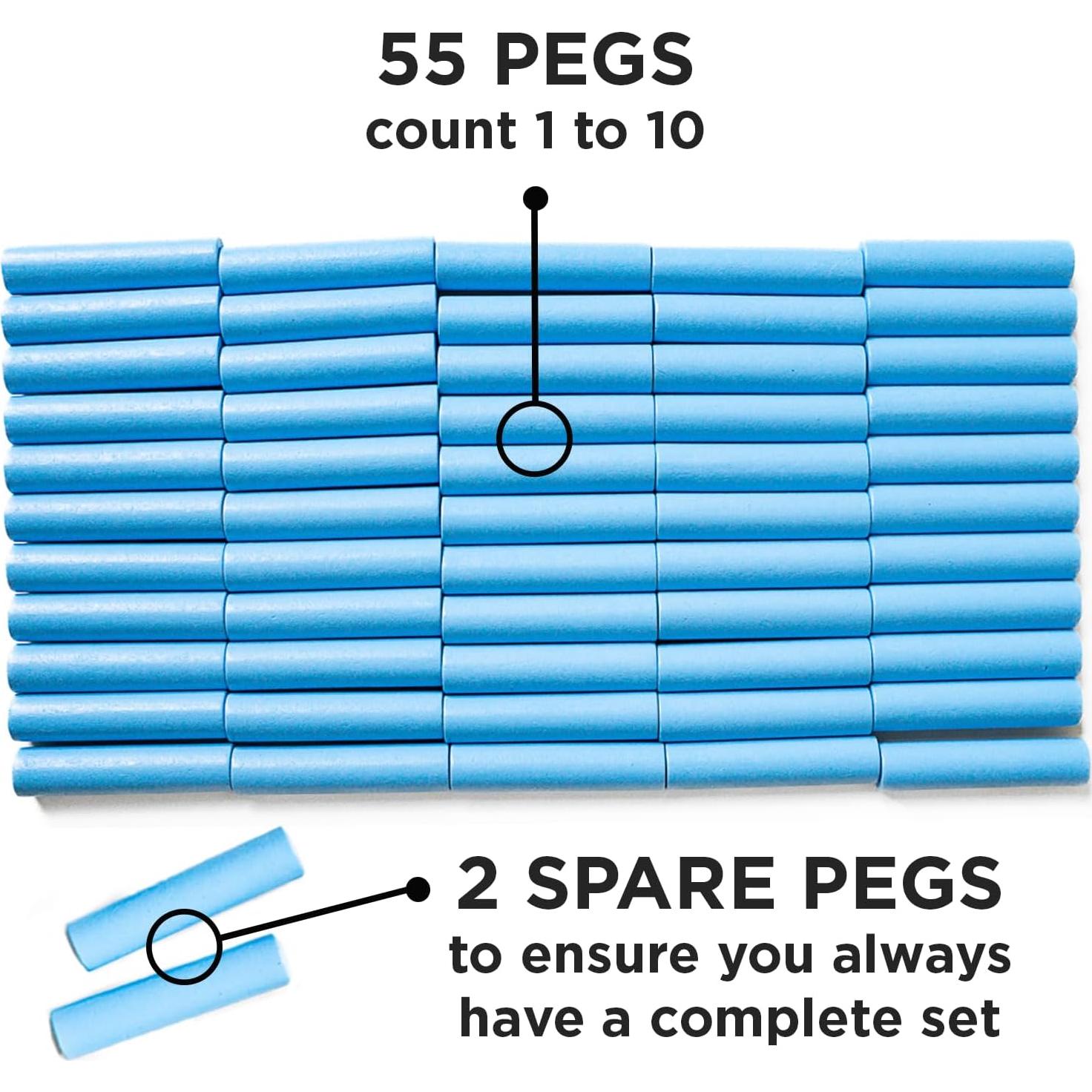 Tablero de Contar Montessori & Me - Madera Oscura - 10 Tableros