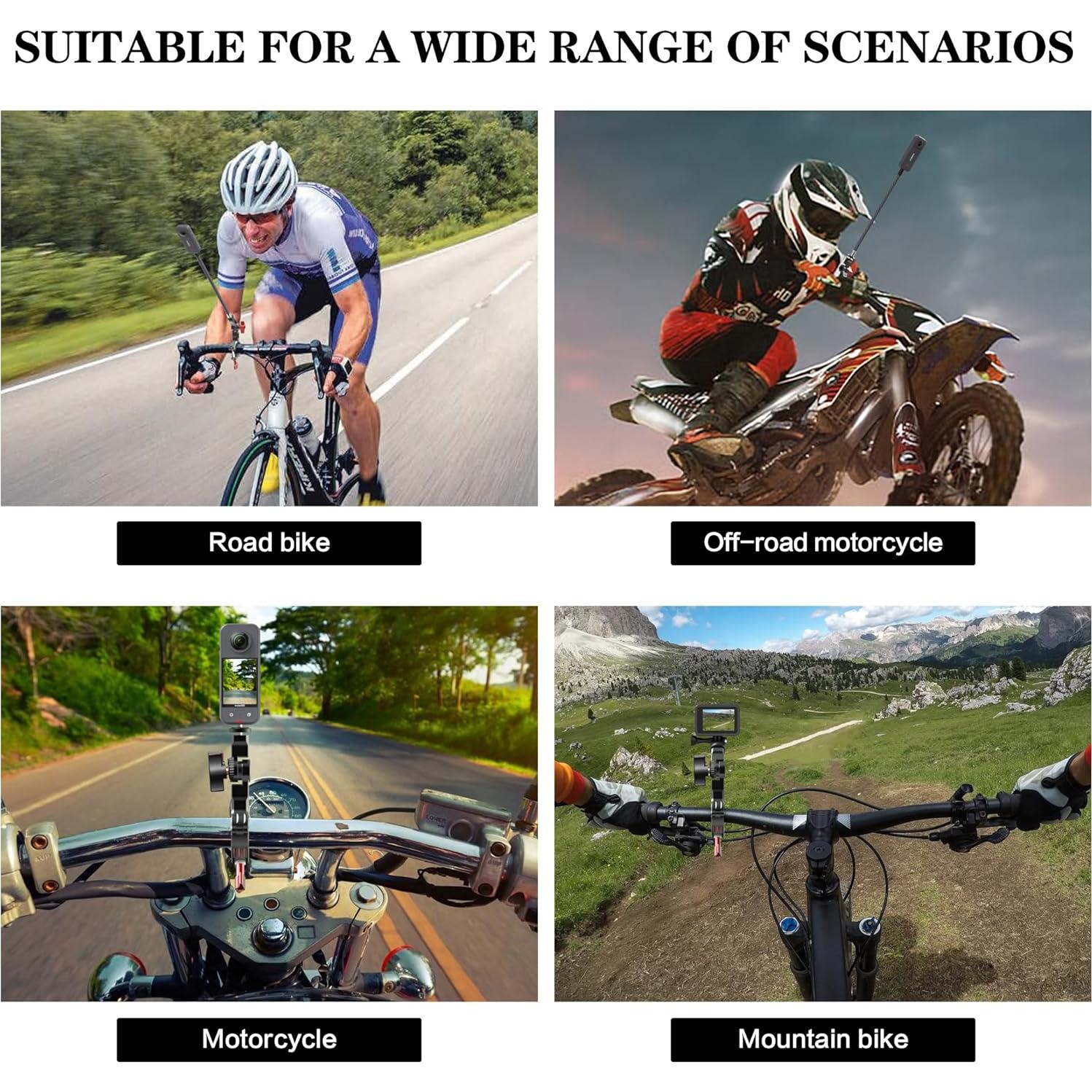 Soporte de Manillar de Bicicleta KOQEIEY para Insta360 y GoPro