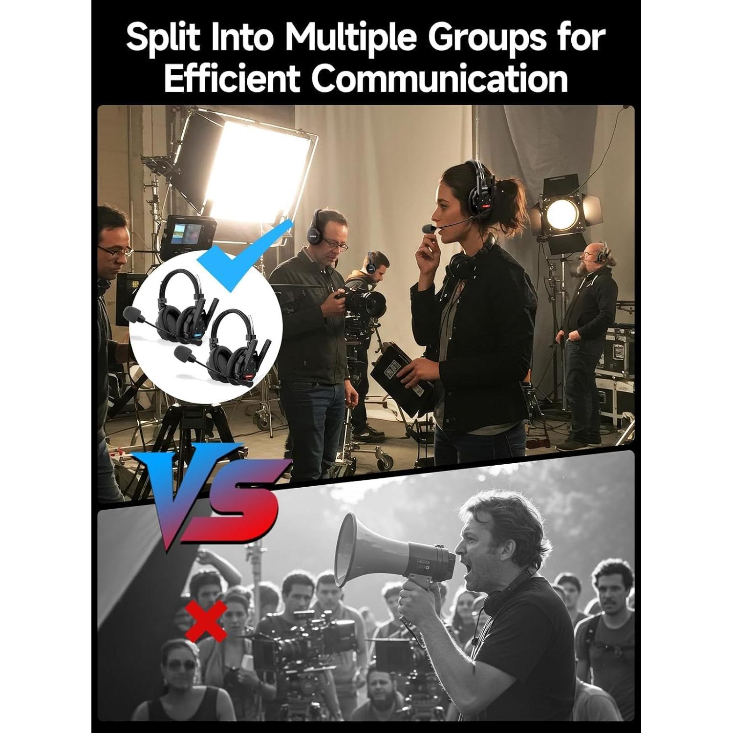 Auriculares intercomunicadores inalámbricos SYNCO Xtalk XMax2 500m