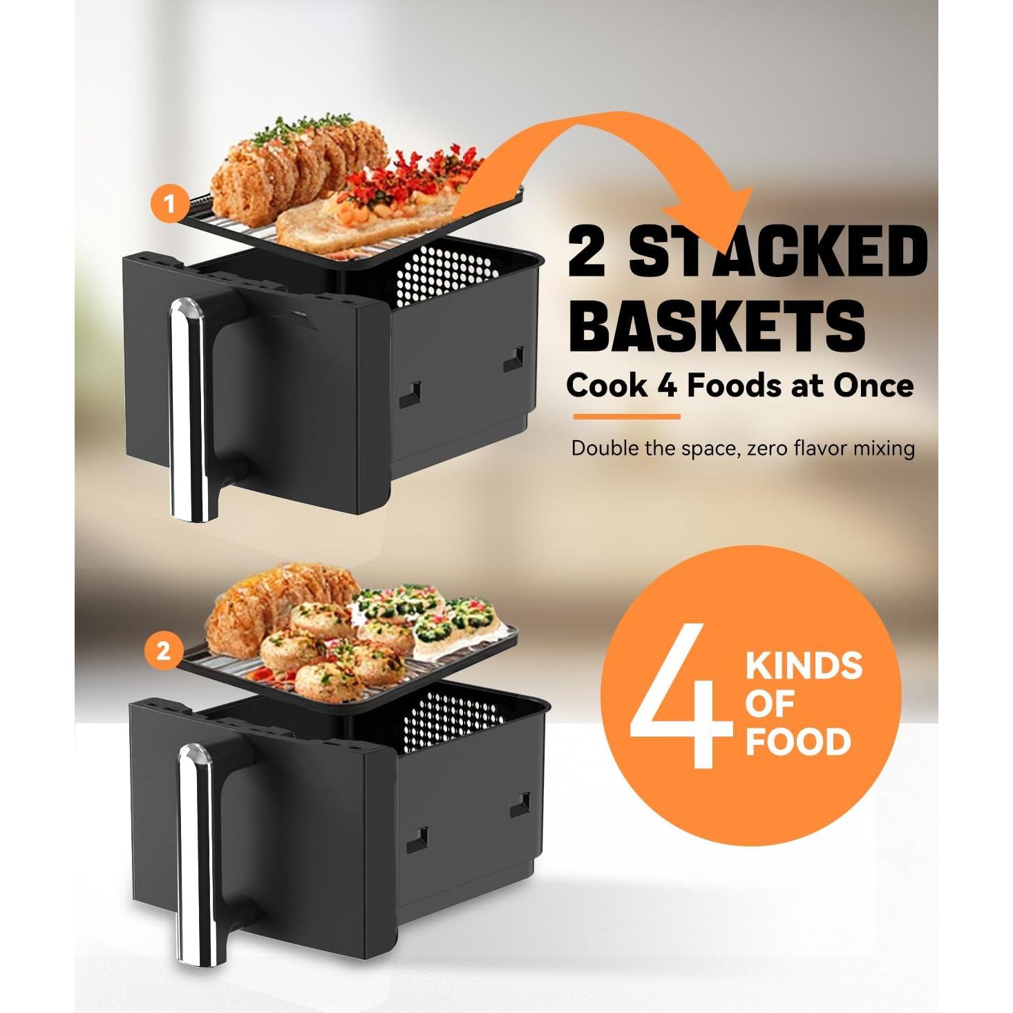 Horno de Freír al Aire Kaitol KAF06 12QT 7 en 1 Vertical