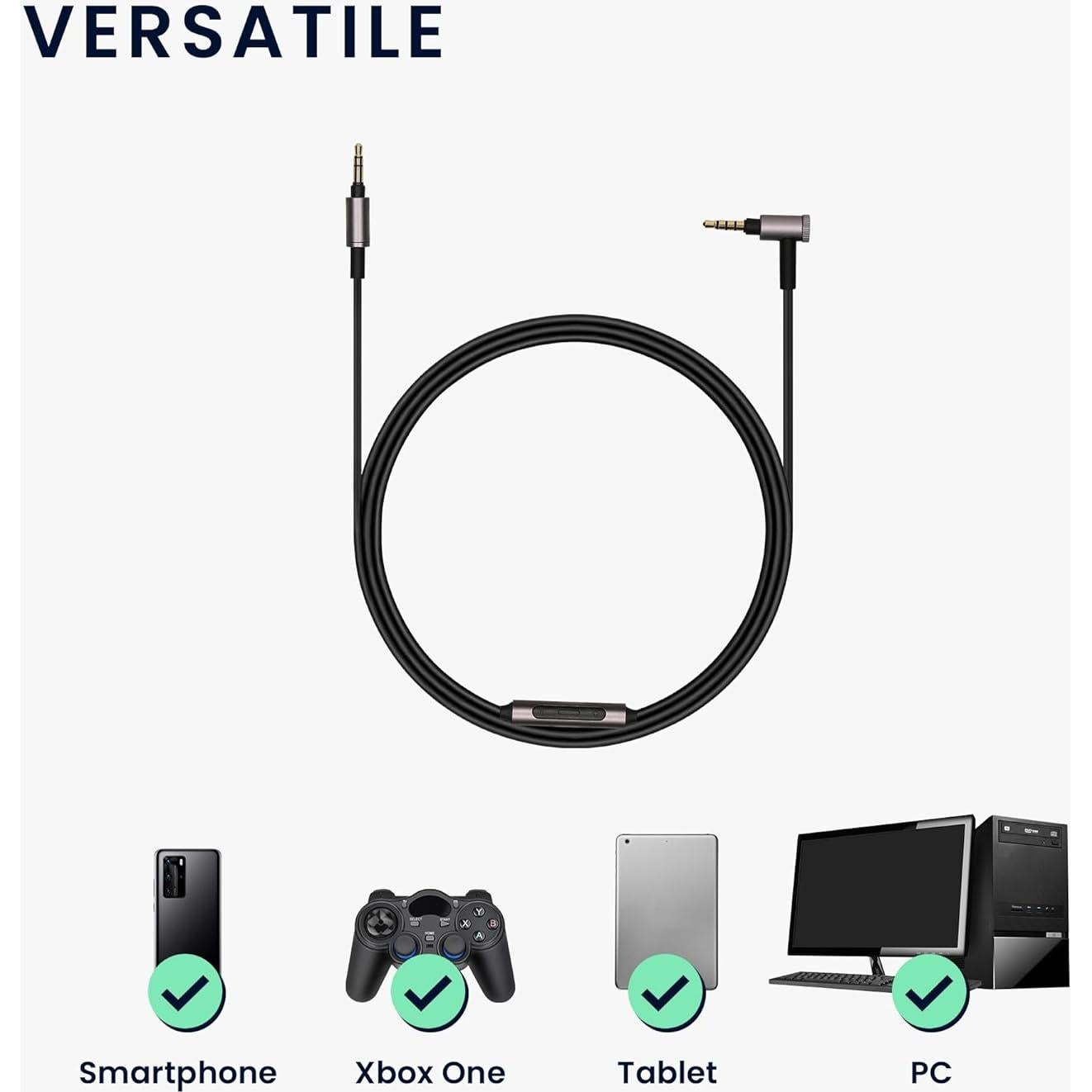 Cable de Auriculares kwmobile 150cm con Control de Volumen para Sony