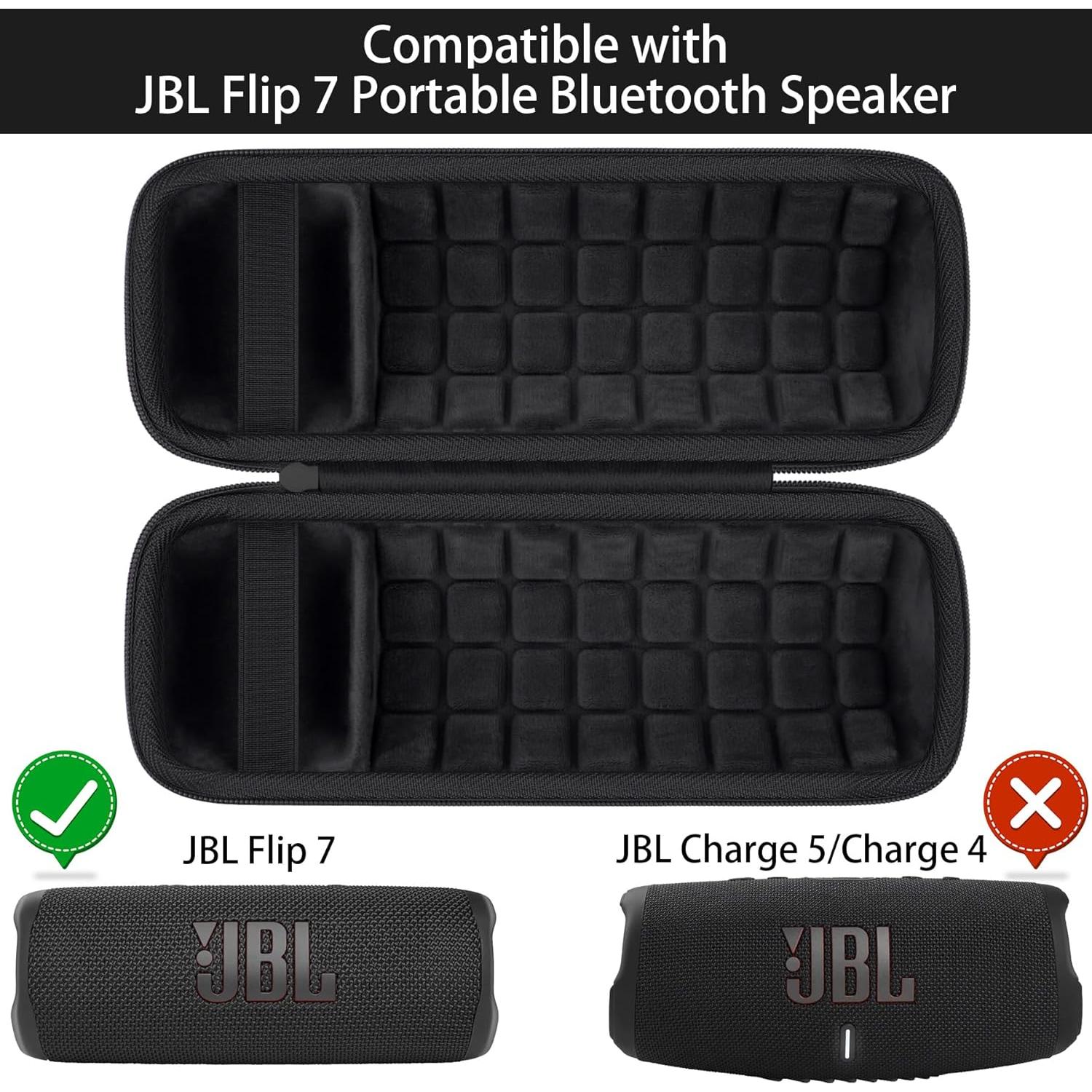 Funda Dura Baval para Altavoz JBL Flip 7 Impermeable Negra