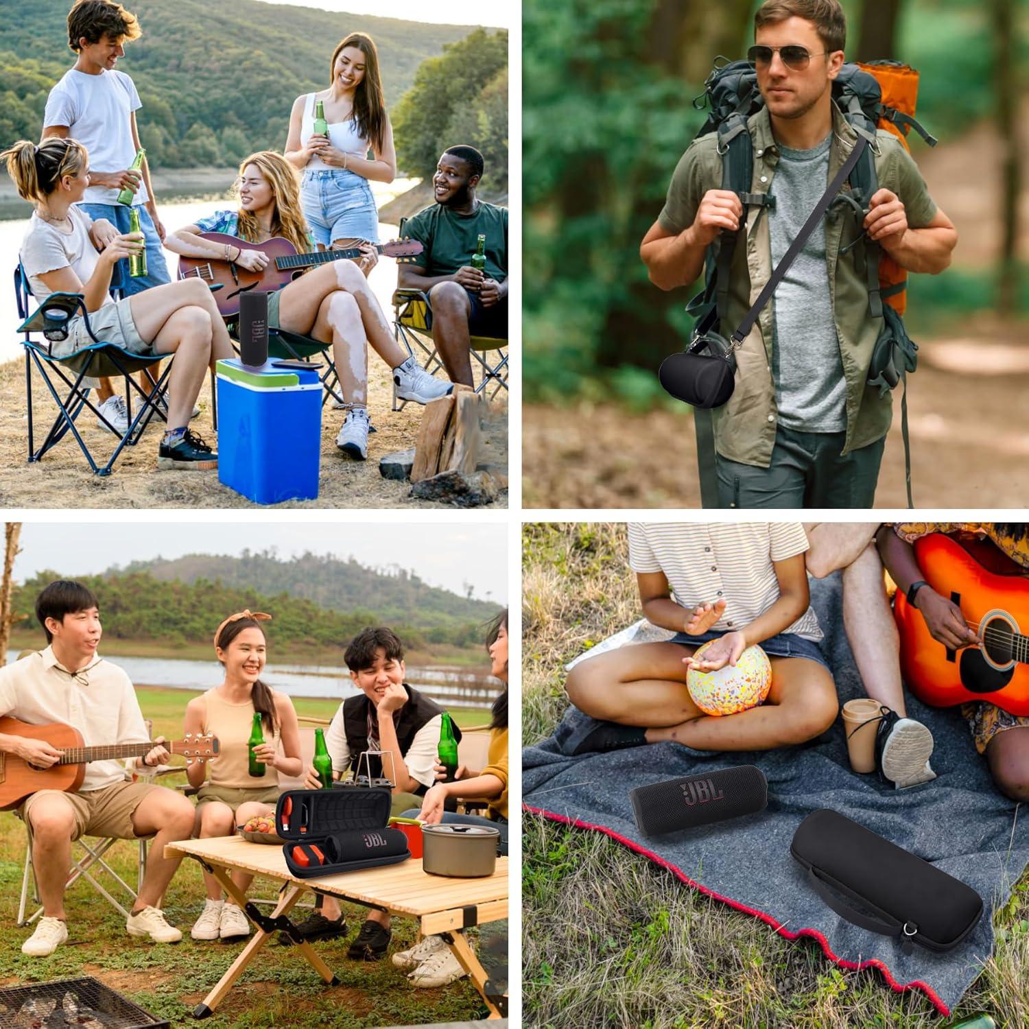 Funda Dura Baval para Altavoz JBL Flip 7 Impermeable Negra