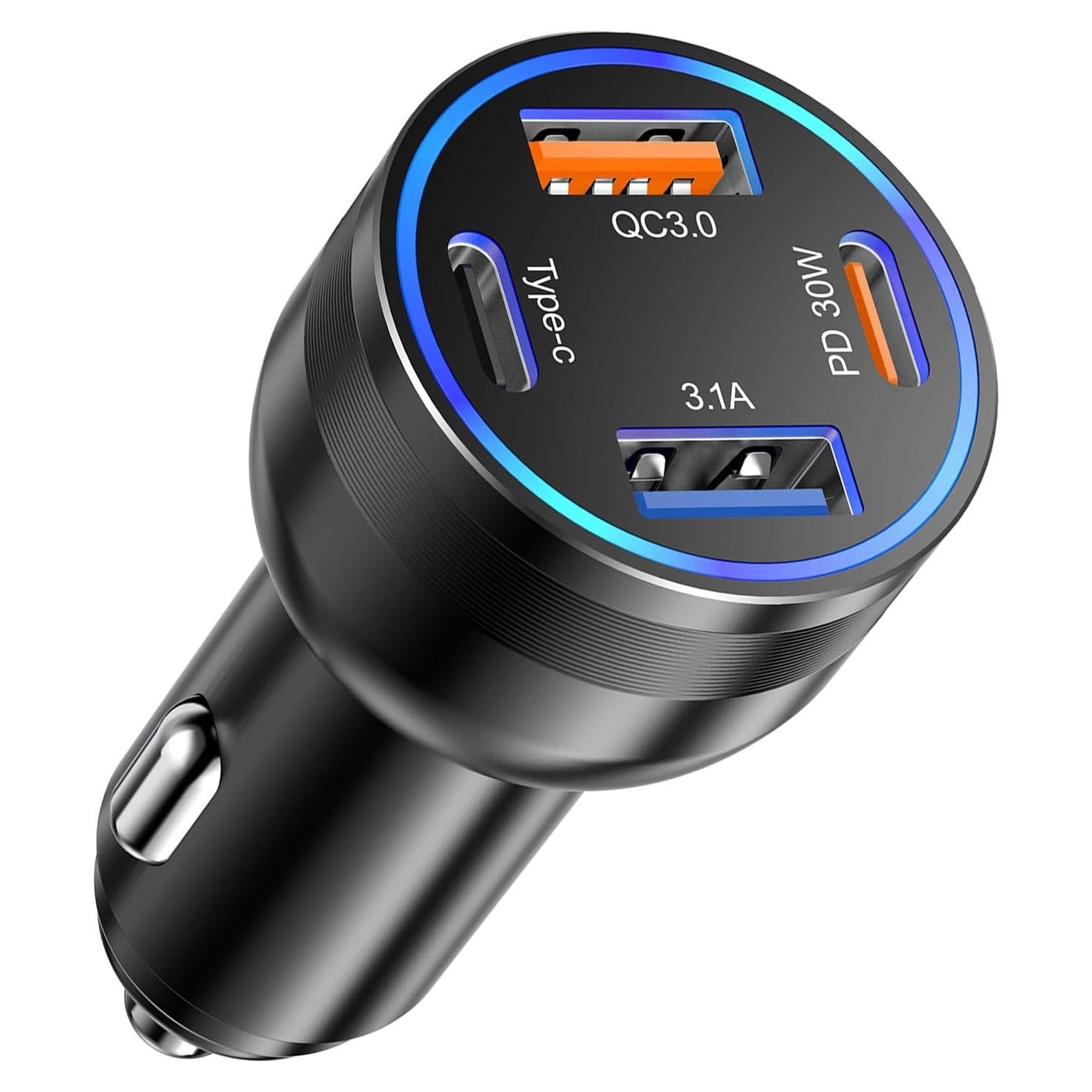 Cargador de Coche USB C 65W 4 Puertos Avatcen - Carga Rápida