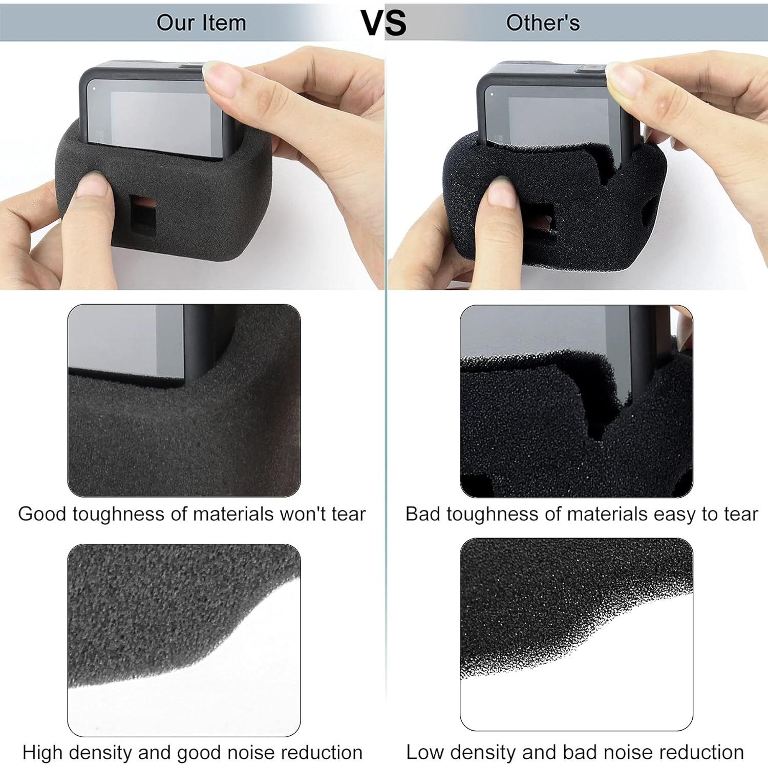 Funda Windslayer GEPULY para GoPro Hero 5 6 7 Negra - 2 Piezas