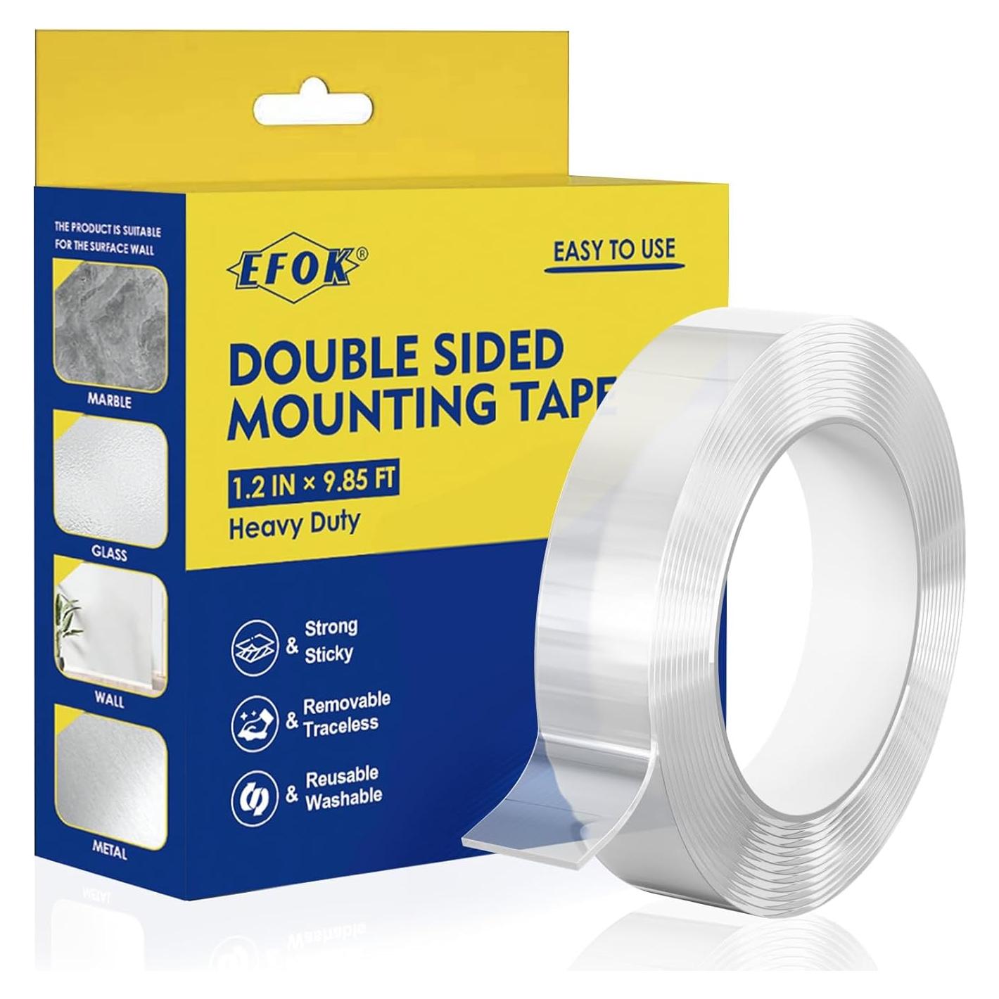 Cinta Doble Cara Nano EFOK 1.2 cm x 3 m Alta Resistencia