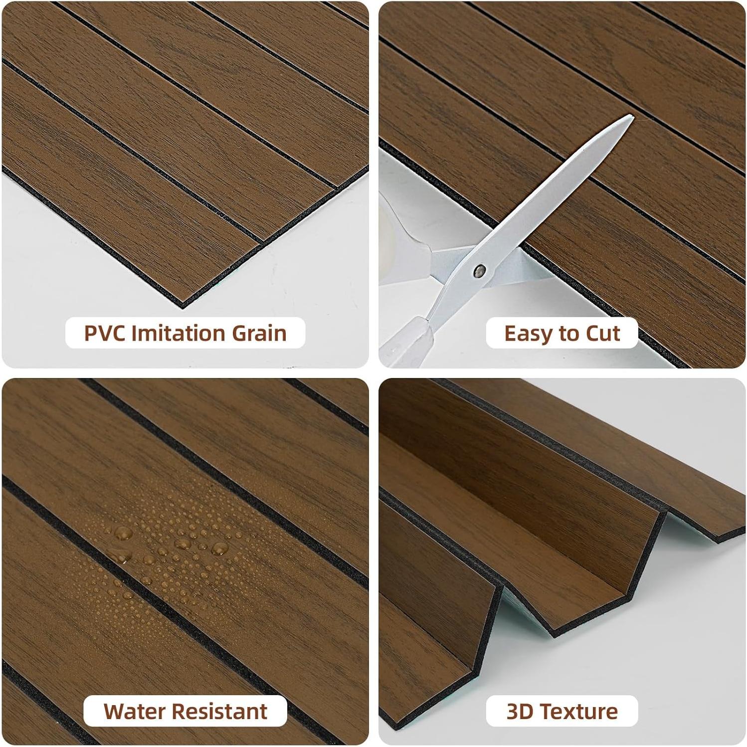 Paneles de Pared Autoadhesivos WADILE 30x30cm PVC Aislantes