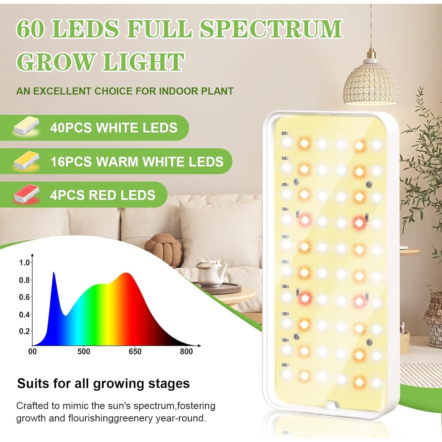 Luz de Crecimiento LED FOXGARDEN 60 LEDs Espectro Completo