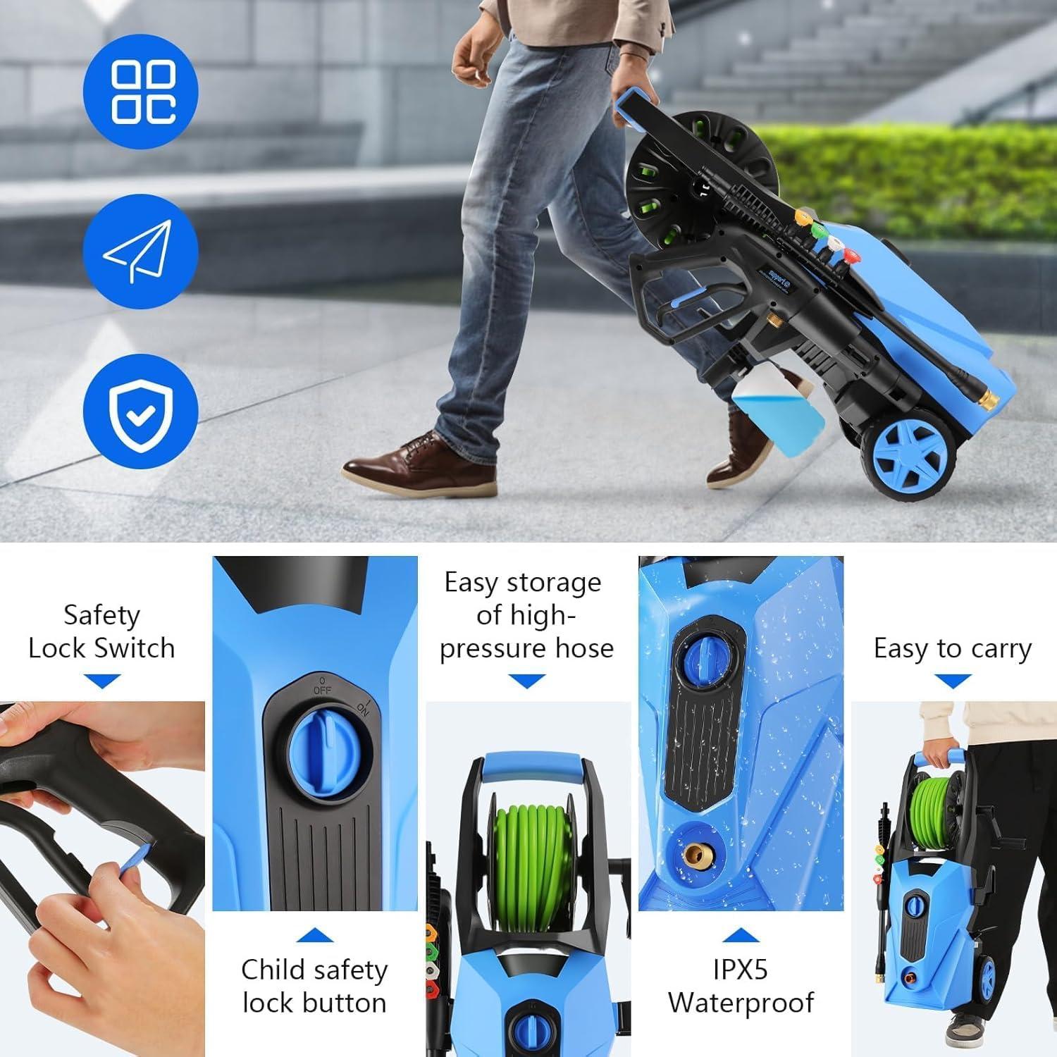 Limpiador a Presión Imdot 5000 PSI 10m con Caño de Espuma