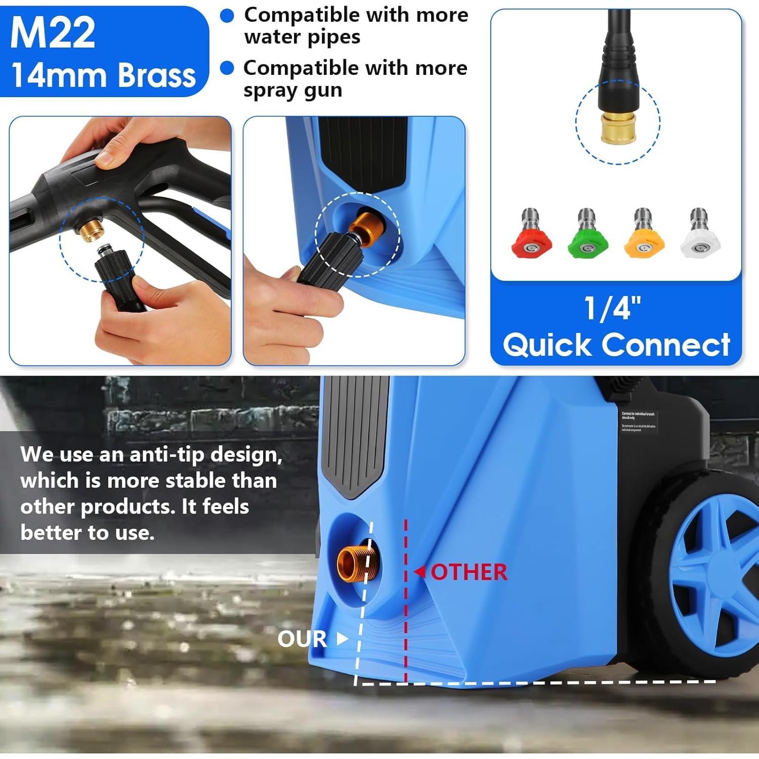 Limpiador a Presión Imdot 5000 PSI 10m con Caño de Espuma