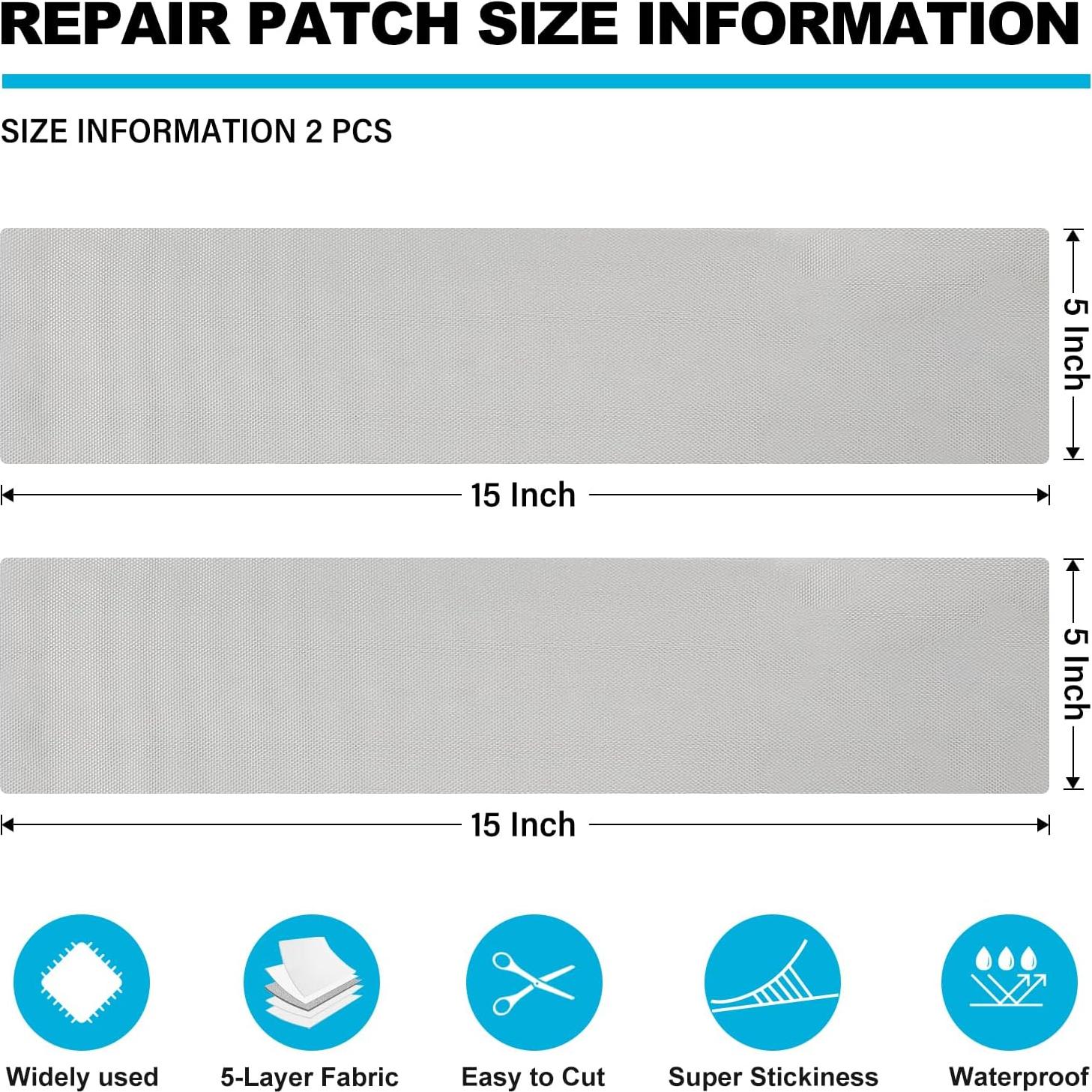 Kit de Reparación de Cubiertas de Barco BOATPRO 2 Pcs 38x13cm Gris