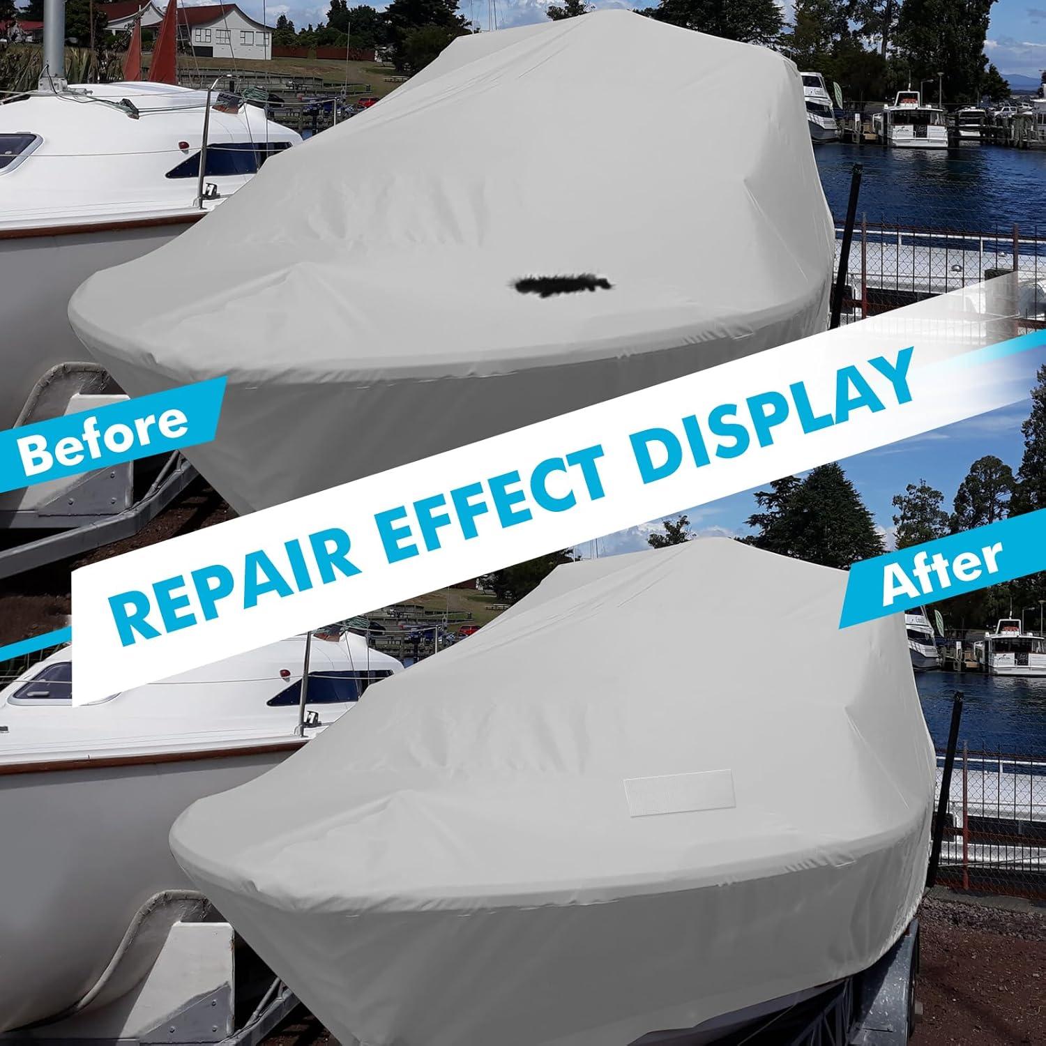 Kit de Reparación de Cubiertas de Barco BOATPRO 2 Pcs 38x13cm Gris