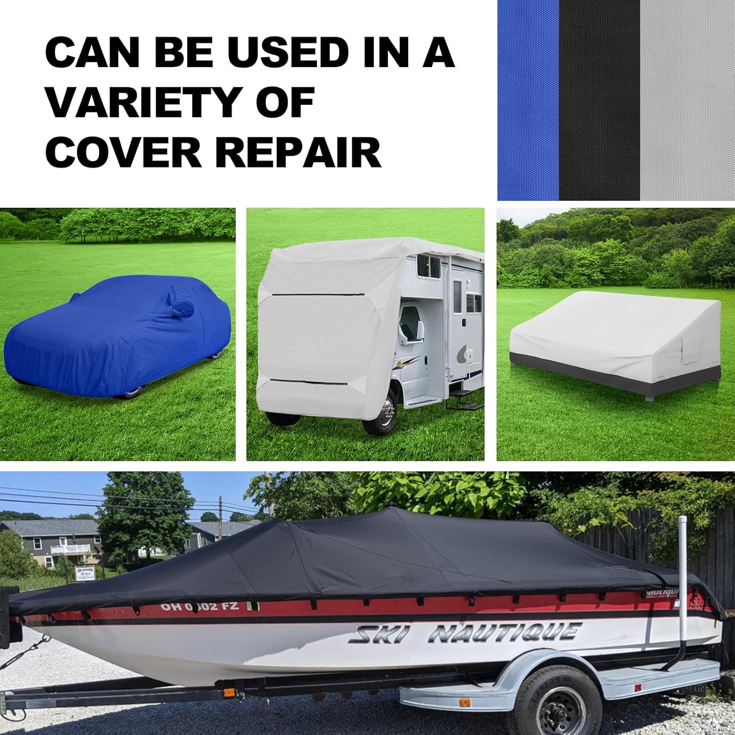 Kit de Reparación de Cubiertas de Barco BOATPRO 2 Pcs 38x13cm Gris