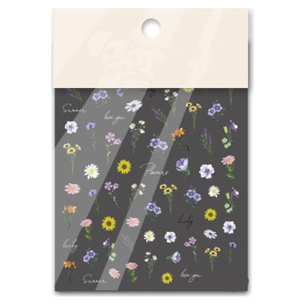 Pegatinas de Uñas 5D Magrace - 1 Hoja Autoadhesiva Floral